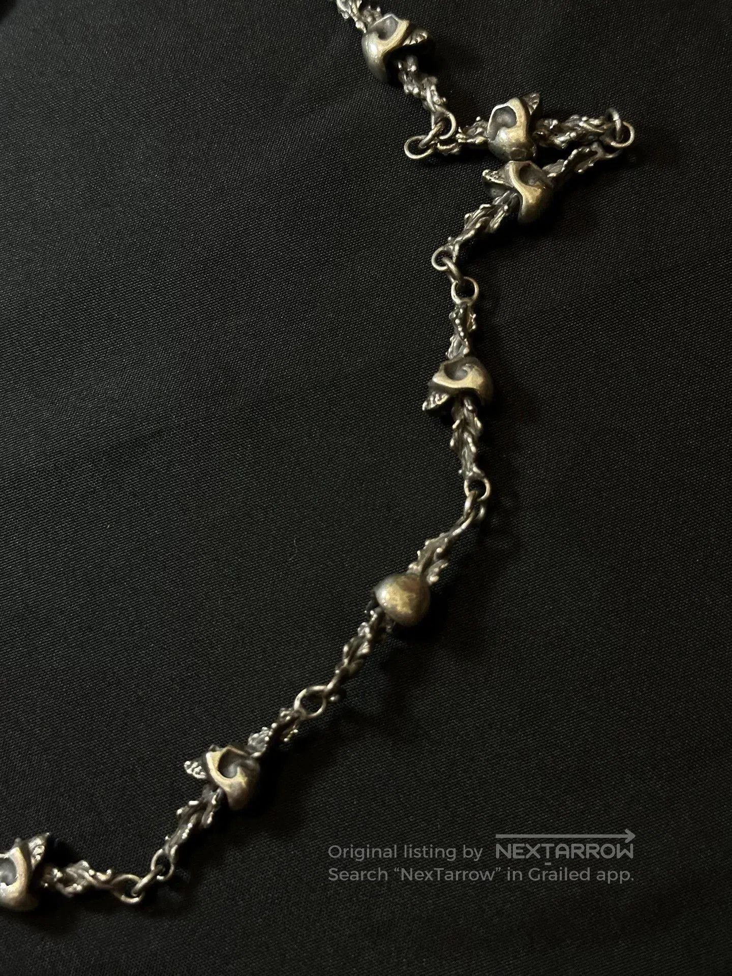 Vintage Vintage 80s Pure Silver Skull Pants Chain. Size ONE SIZE - 7 Thumbnail