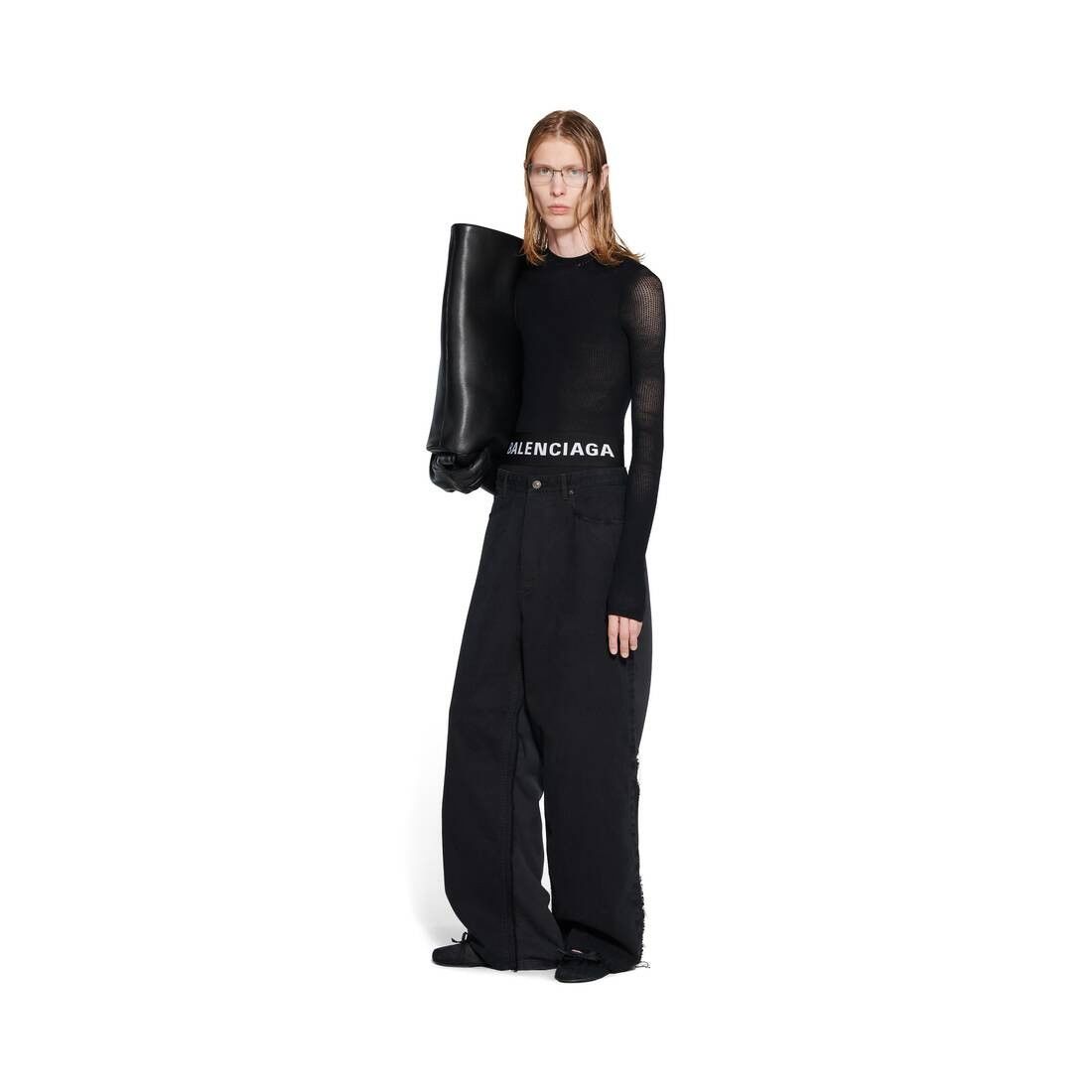 Balenciaga o1la1rc1a0725 Hybrid Baggy Pants in Black Size US 32 / EU 48 - 2 Thumbnail