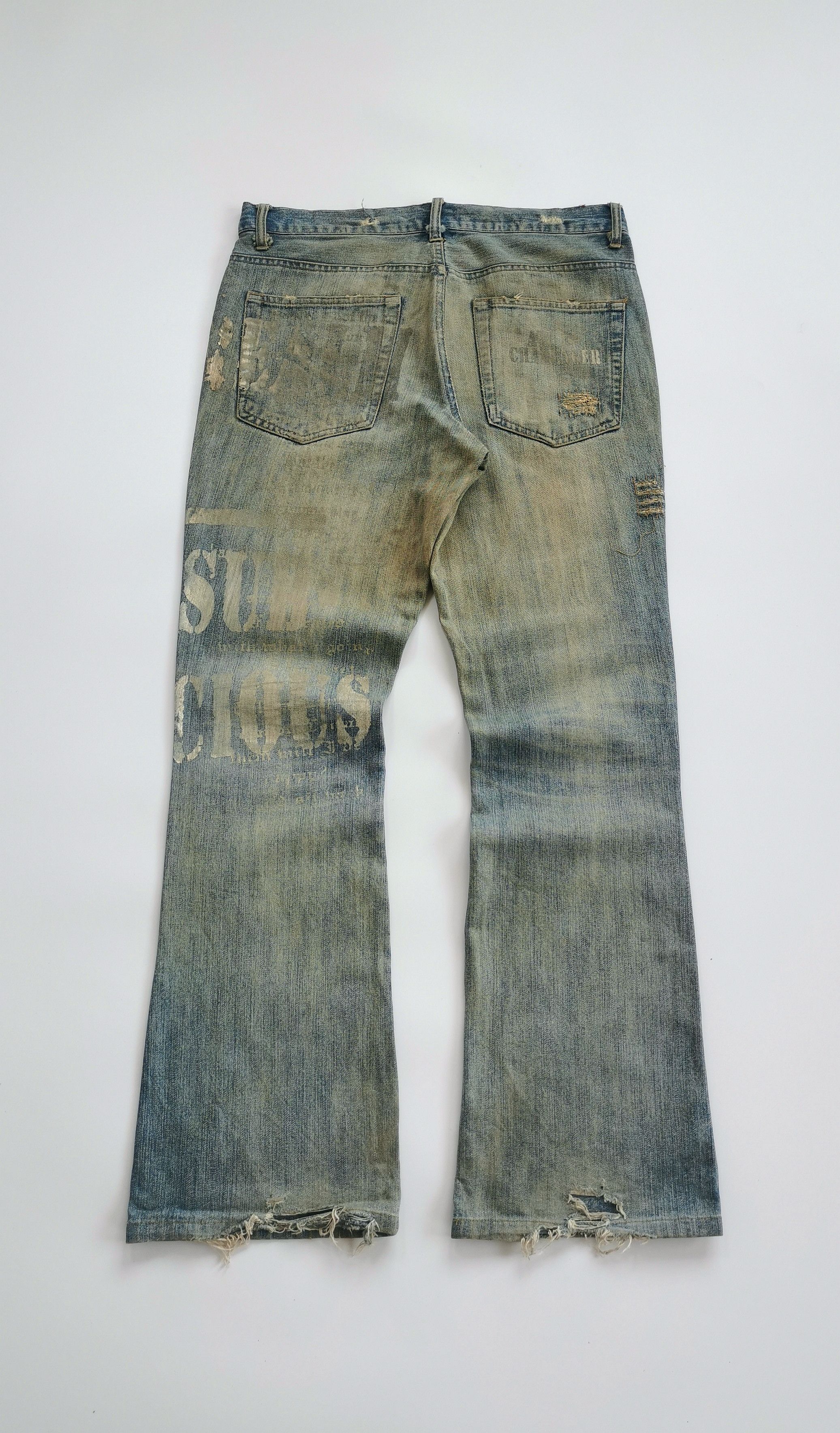 In The Attic In The attic Flared Distressed Poem Jeans Pants Size US 33 - 2 Thumbnail