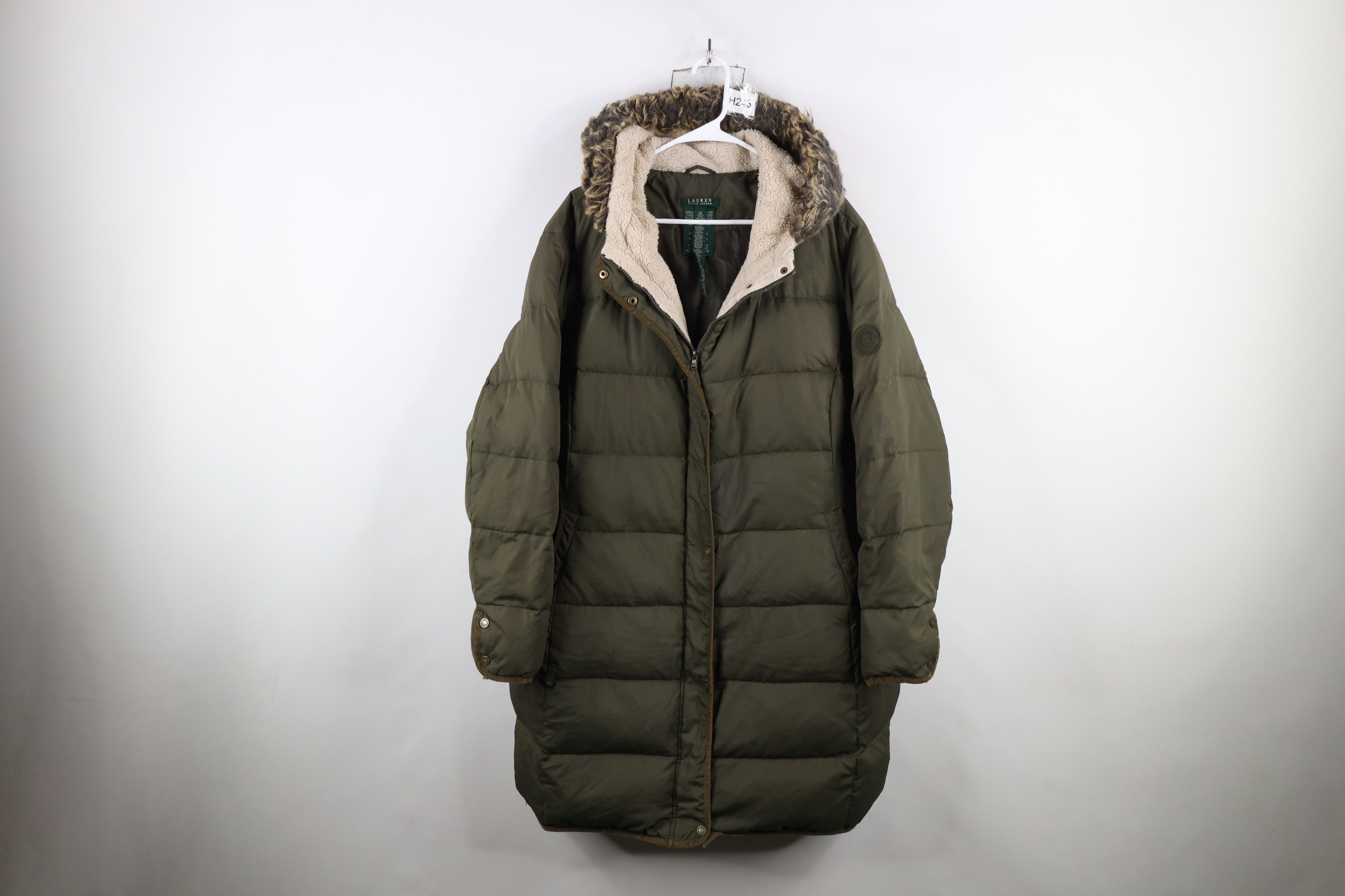 Ralph Lauren × Vintage Vintage 90s Ralph Lauren Fur Trim Down Hooded Puffer Jacket Size 3XL / US 20-22 - 1 Thumbnail