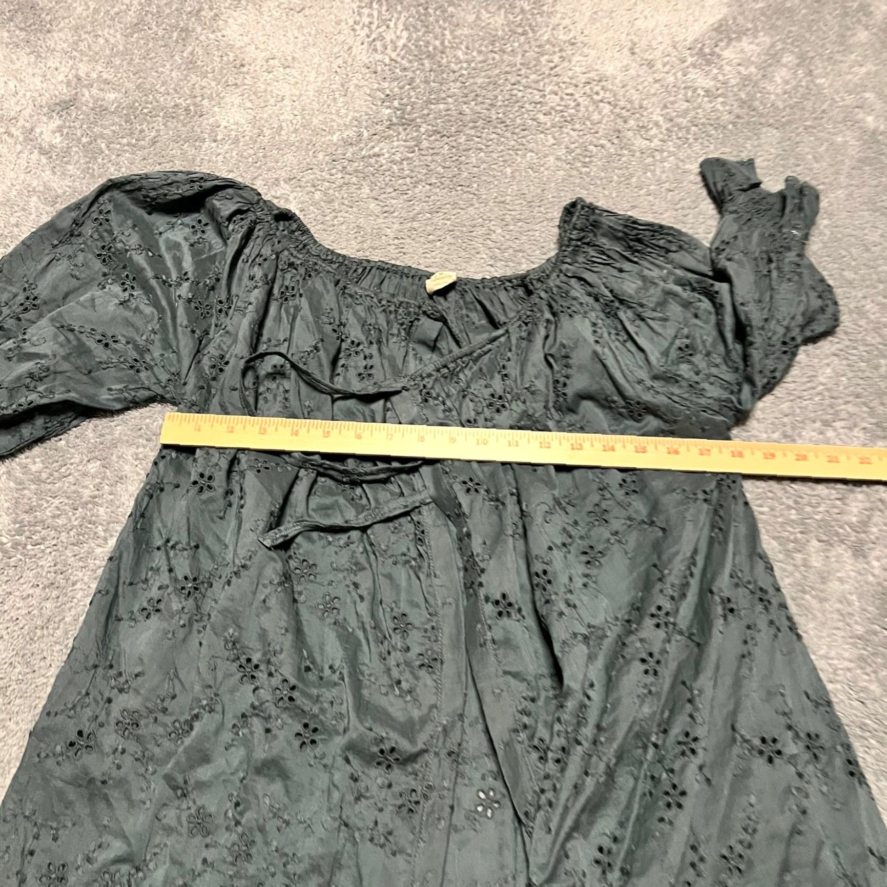 Vintage Sunday Wrap Dress Tunic Womens Medium Blue Green Lace Boho Mini Dress M Womens Green Blue Lace Boho Mini Sunday Wrap Dress Tunic Size M / US 6-8 / IT 42-44 - 4 Thumbnail