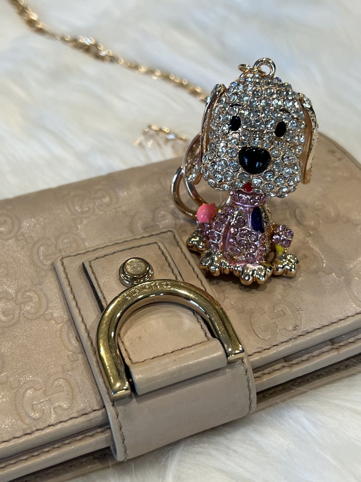 Gucci Gucci Guccissima Leather D-Ring Wallet on Chain w/ Charm Size ONE SIZE - 9 Thumbnail
