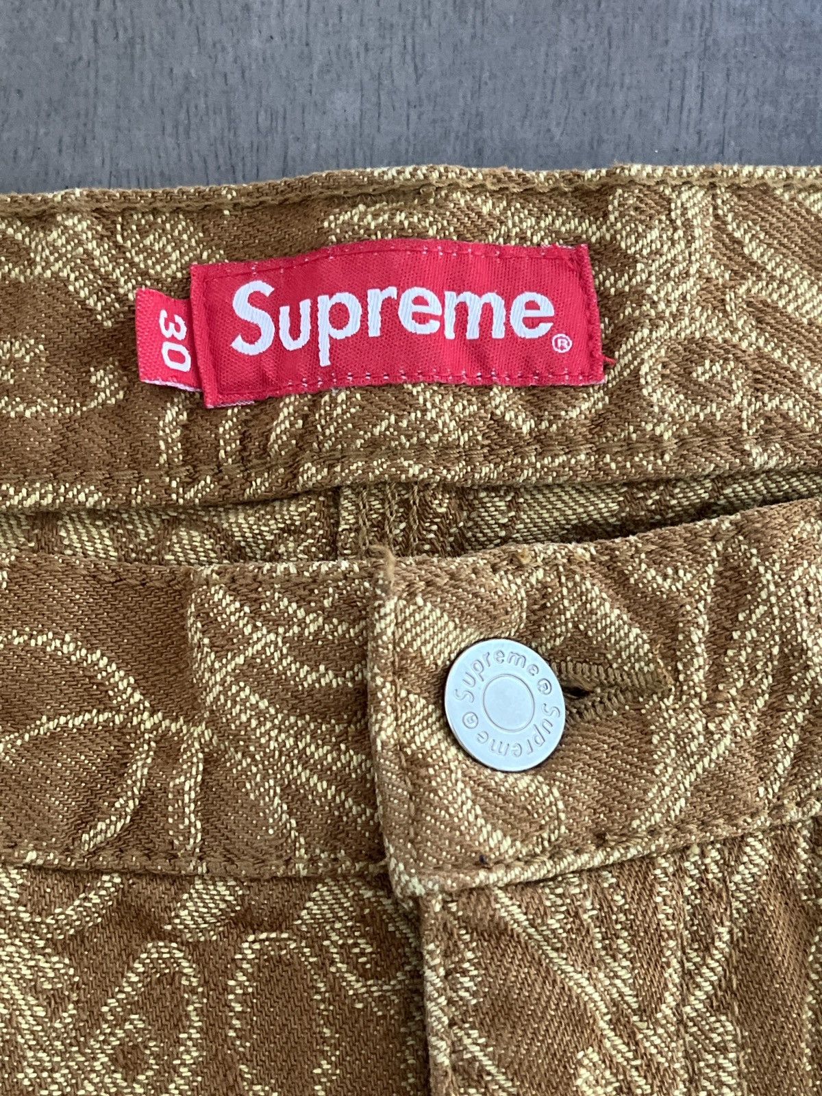 Supreme FW22 Supreme Script Jacquard Double Knee Painter Pant Size US 30 / EU 46 - 6 Thumbnail