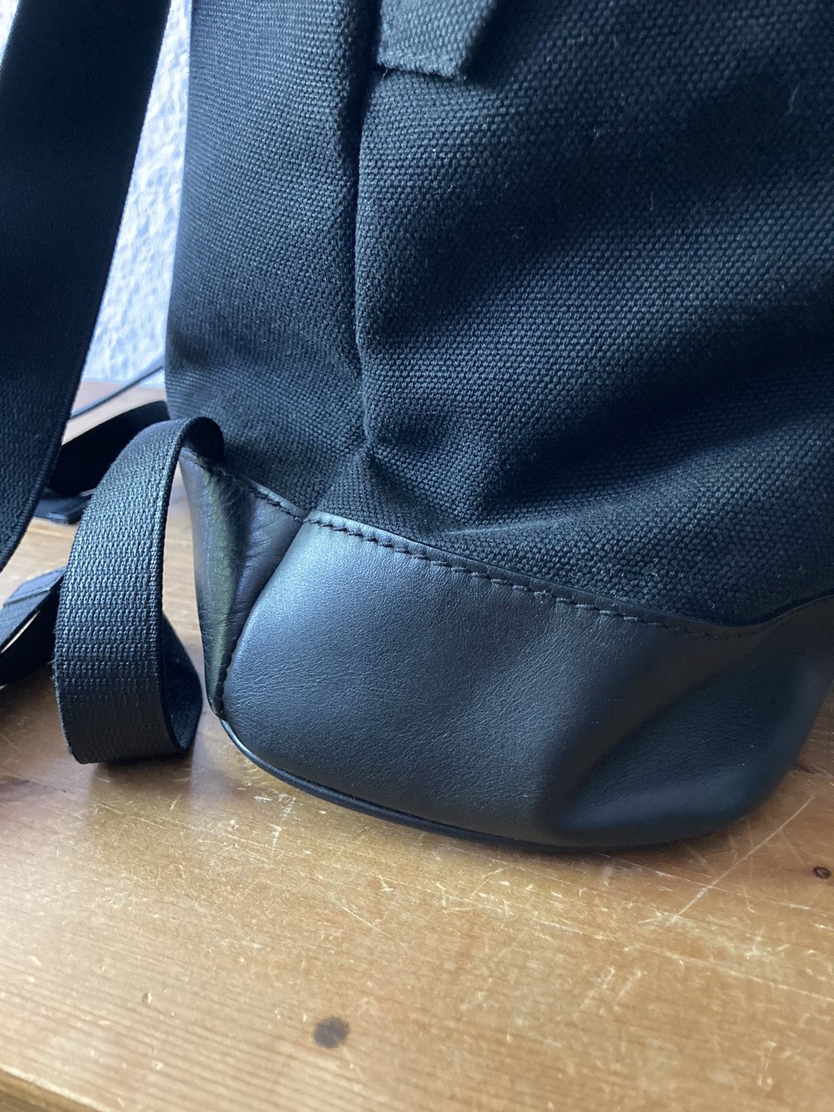 Balenciaga Balenciaga Leather Appliquéd Canvas Backpack Size ONE SIZE - 14 Thumbnail