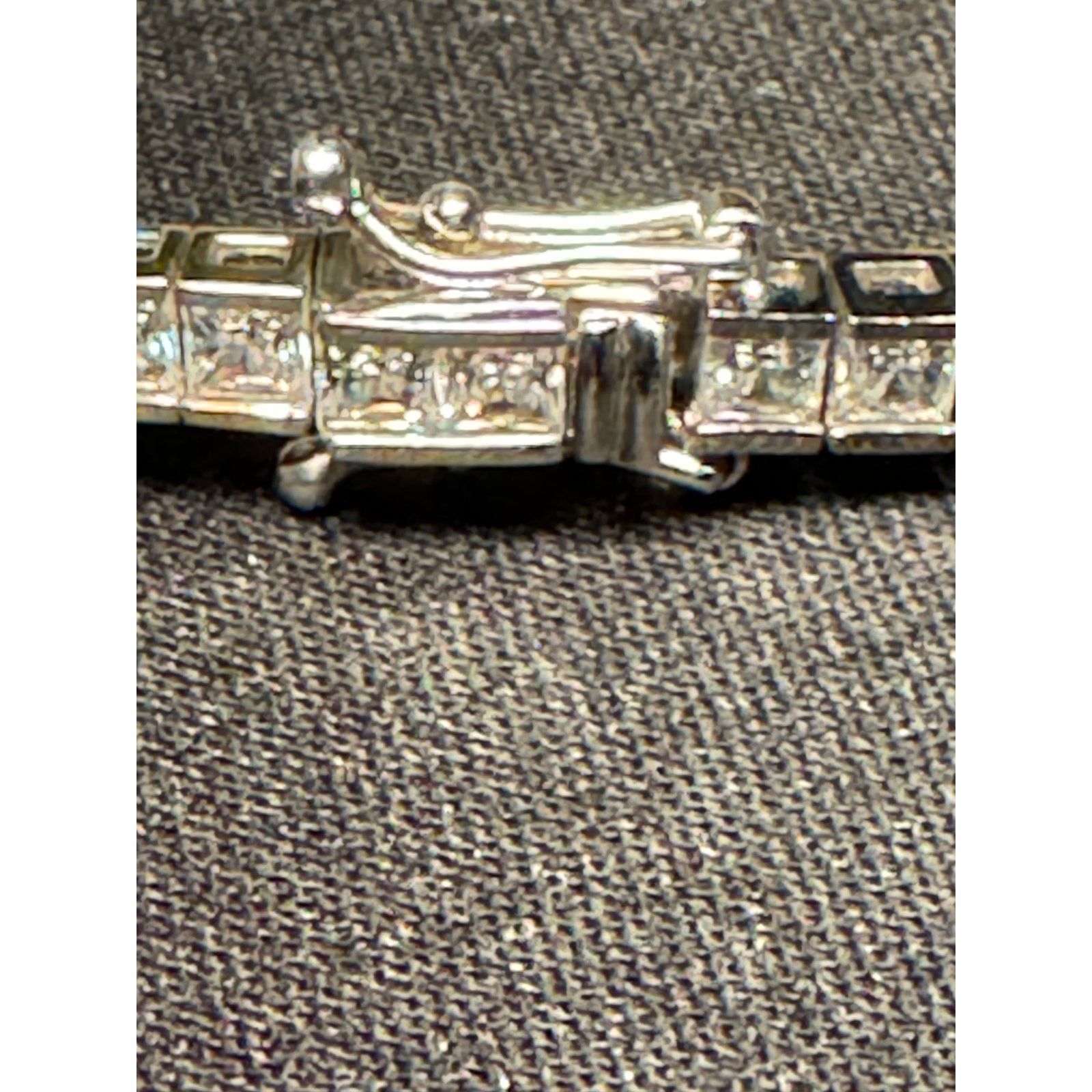 Other 925 Sterling Silver Princess Cut Tennis Bracelet 7in Size ONE SIZE - 5 Thumbnail