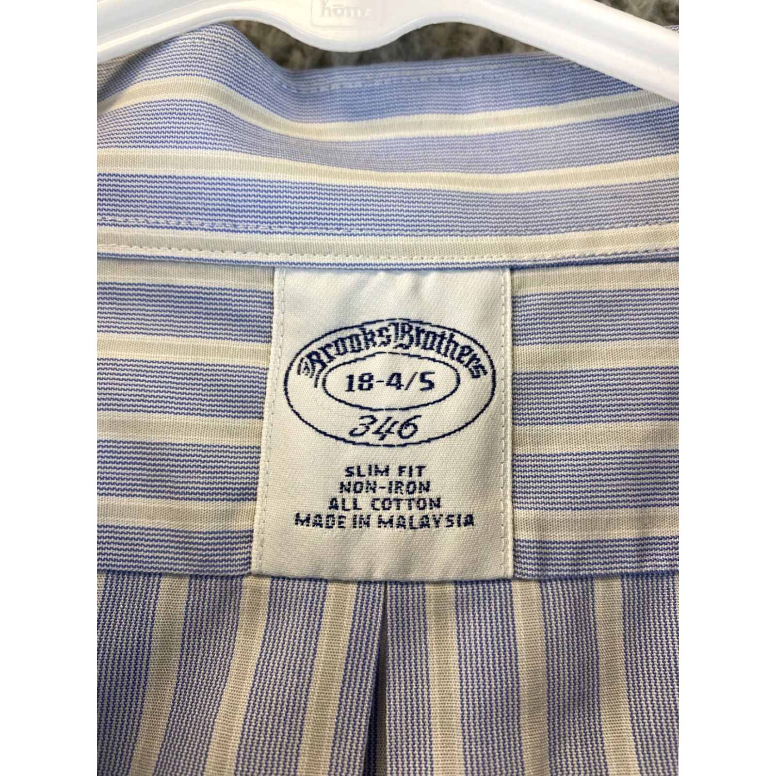 Brooks Brothers Brooks Brothers Button-Up Shirt Adult 18 Blue White Striped Long Sleeve Mens Size US XXL / EU 58 / 5 - 5 Thumbnail