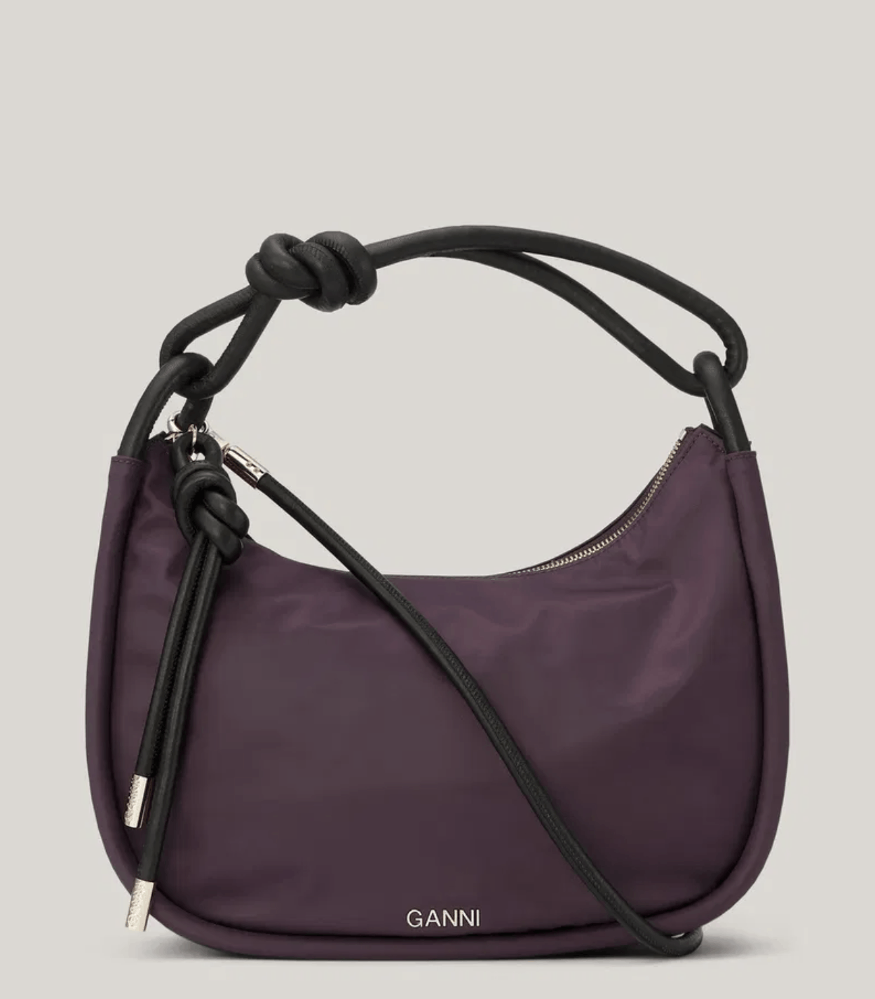 Ganni GANNI Shell Shoulder Bag Luxury Designer Nylon Purse Size ONE SIZE - 1 Thumbnail