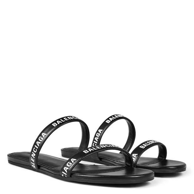 Balenciaga o1g2r1mq0924 Slip Ons Sandals in Black & White Size US 10 / IT 40 - 3 Thumbnail