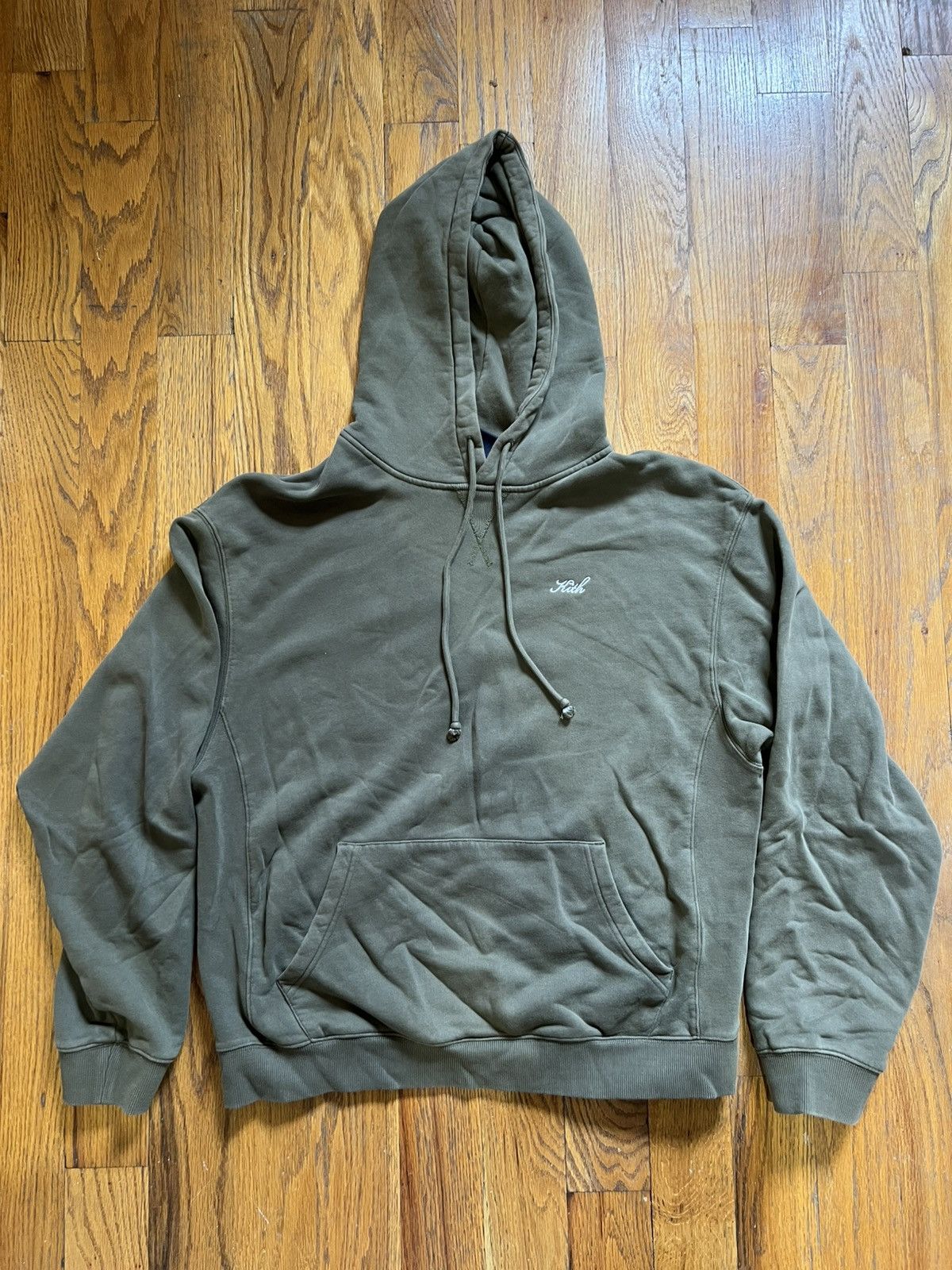 Kith Kith Script Santa Hoodie | Grailed