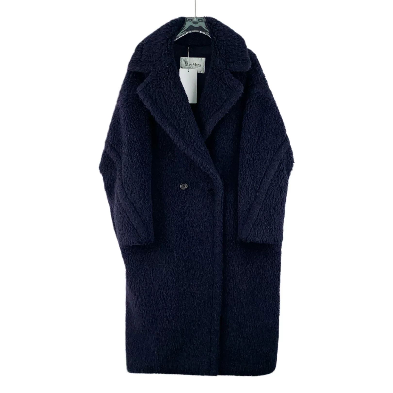 Max Mara maxmara teddy navy double-breasted coat Size US S / EU 44-46 / 1 - 1 Thumbnail