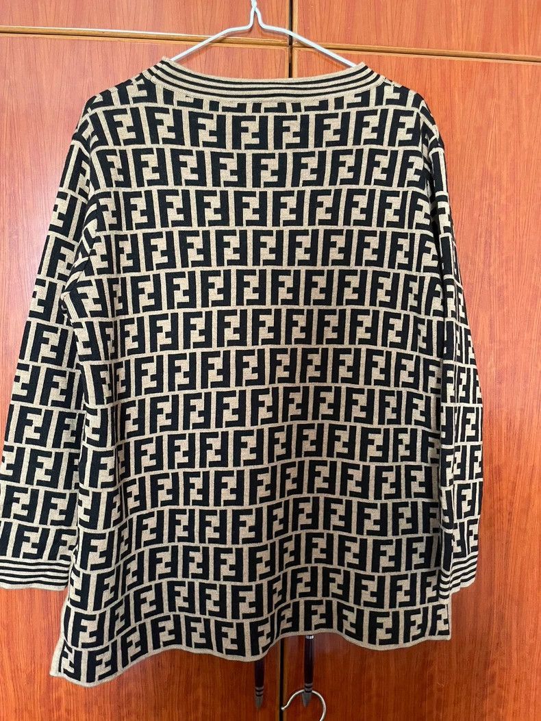 Fendi Fendi FF Pattern Knit Sweater-2508 Size US XL / EU 56 / 4 - 3 Thumbnail