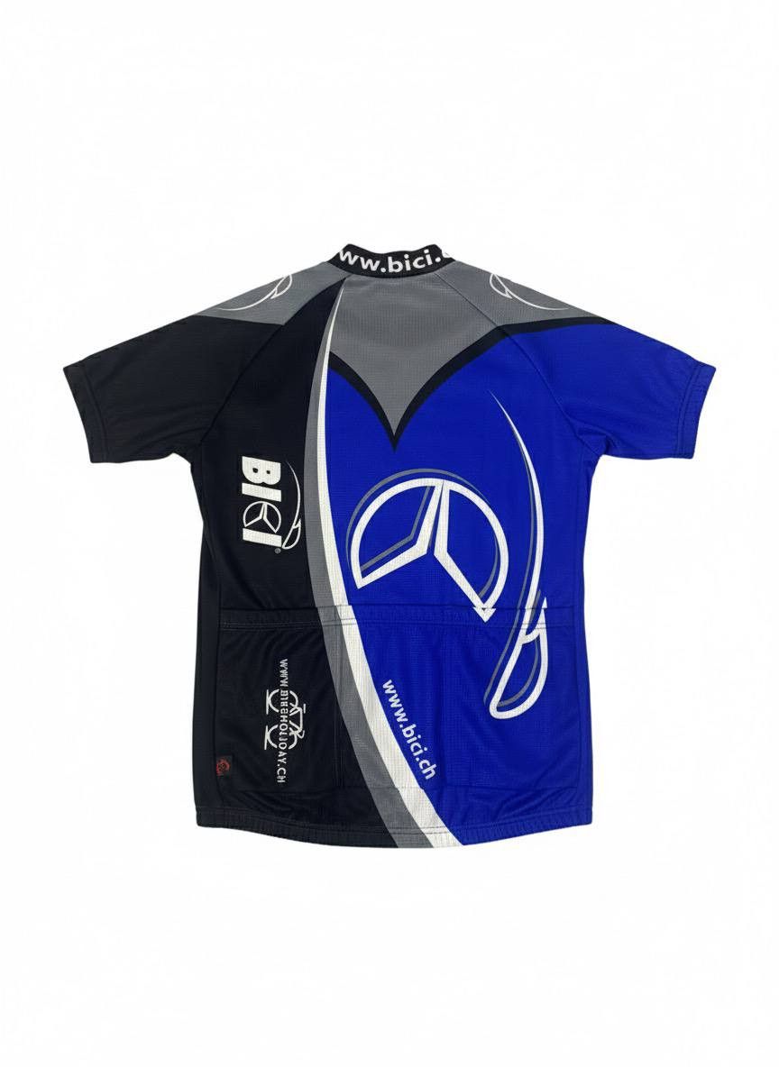 Vintage Marcello Bergamo Vintage Italy Cycling Jersey Bici Blue Size US M / EU 48-50 / 2 - 2 Thumbnail