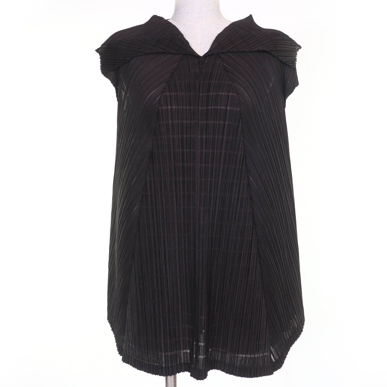 Issey Miyake Issey Miyake PLEATS PLEASE Switch design A-line Polyester Tunic Plastic Tops PP01-JT623 DUTY FREE for USA Size ONE SIZE - 1 Thumbnail