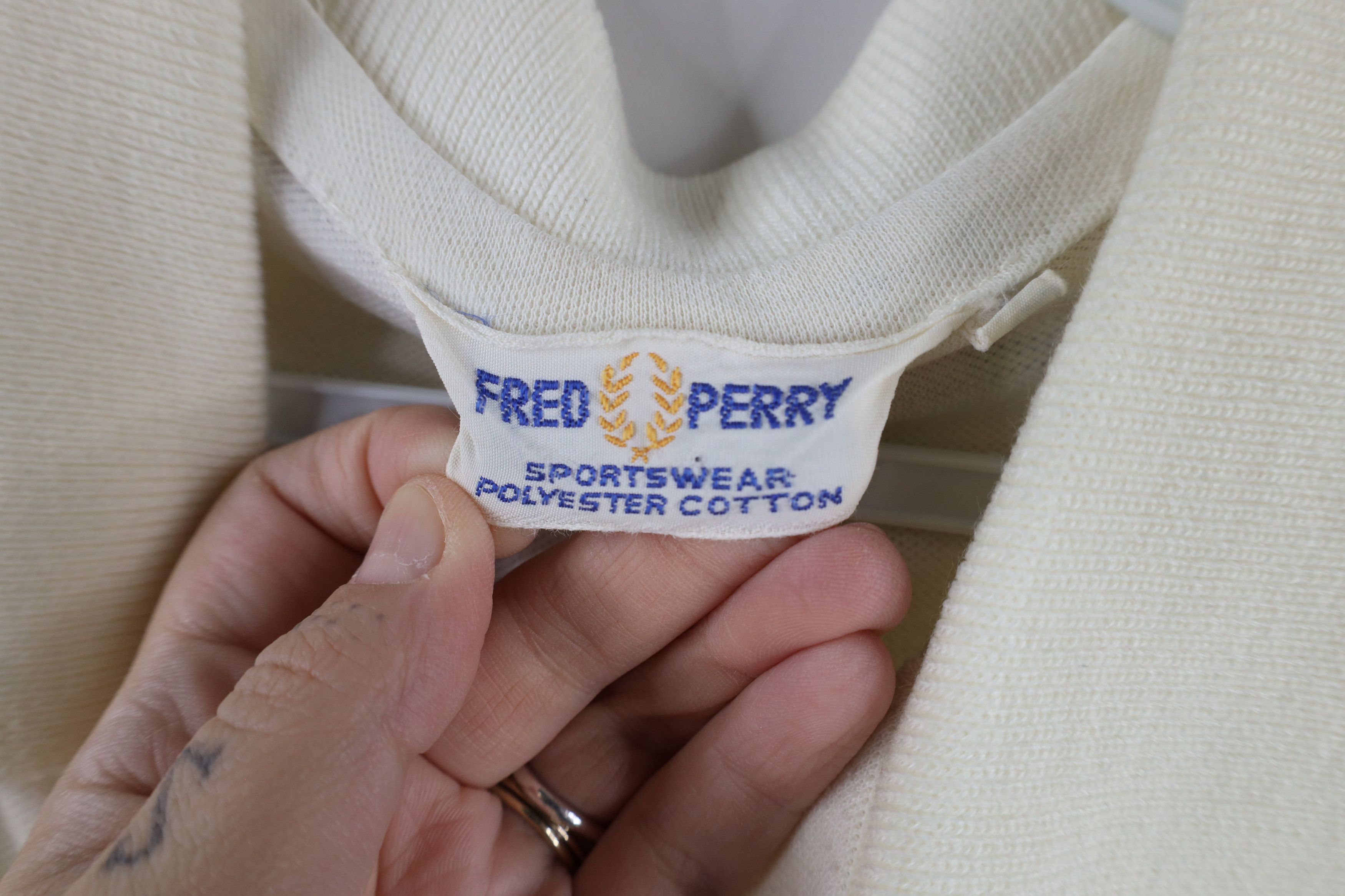 Fred Perry × Vintage Vintage 60s Fred Perry Striped Knit Collared Tennis Polo Size US S / EU 44-46 / 1 - 11 Thumbnail