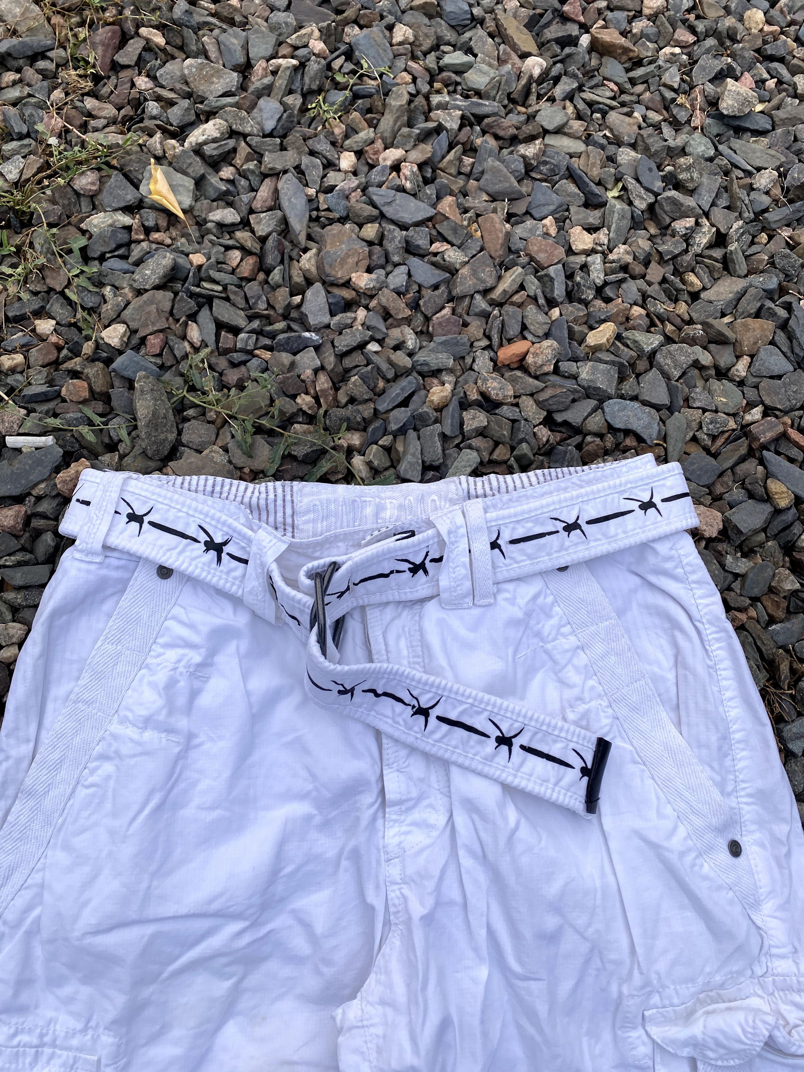 Beauty Beast × If Six Was Nine Vintage White Cargo Multi Pocket Pants Streetwear Size 32 Size US 32 / EU 48 - 4 Thumbnail