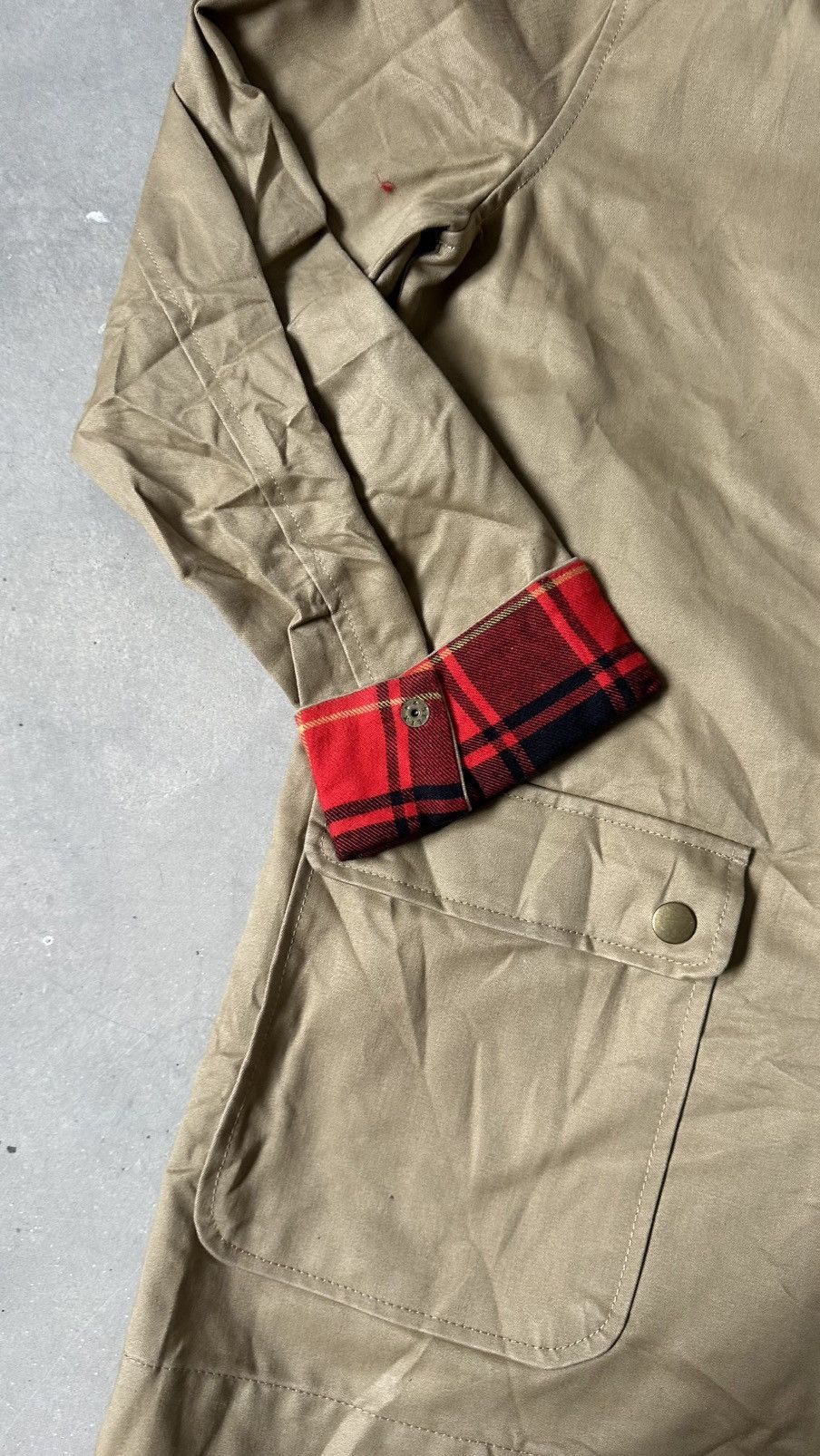 Japanese Brand NIMES BUTTON AND CHECKERED INNER PARKA Size US M / EU 48-50 / 2 - 5 Thumbnail