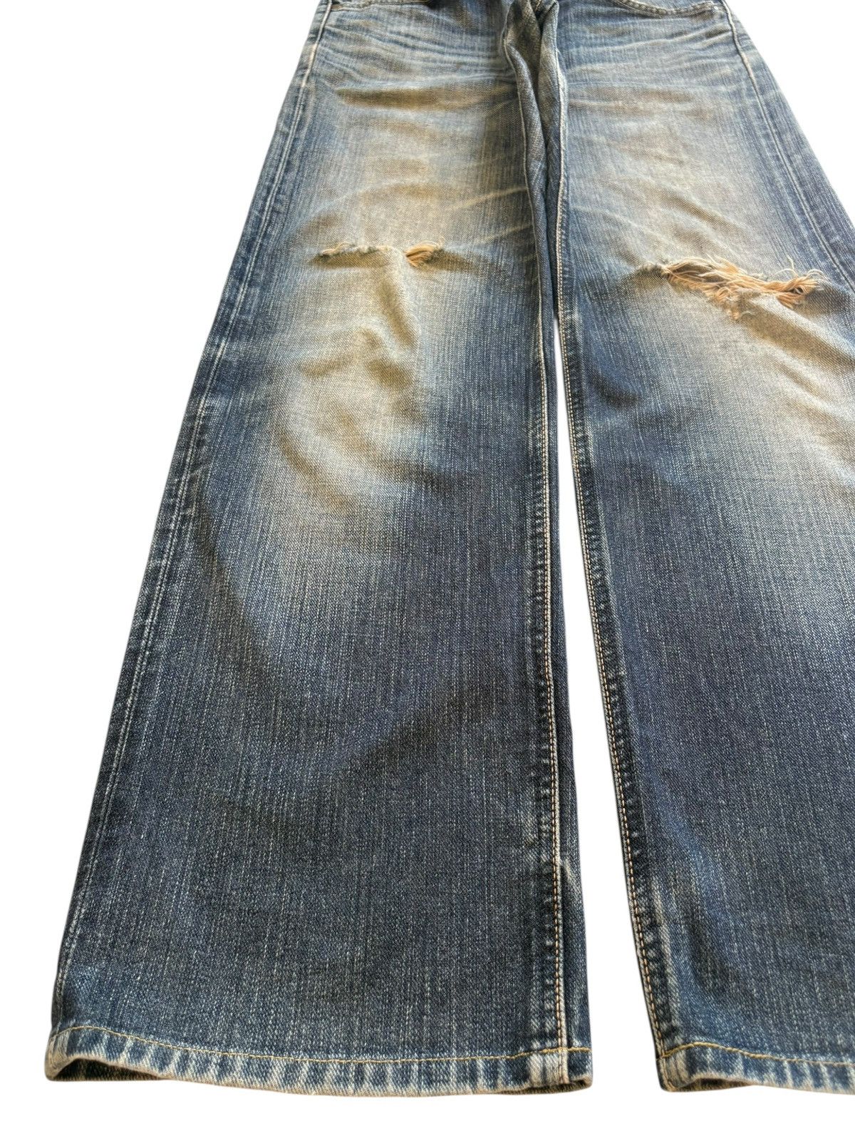 Lee Vintage Lee Mud Wash Distressed Loose Baggy Jeans Size US 28 / EU 44 - 6 Thumbnail