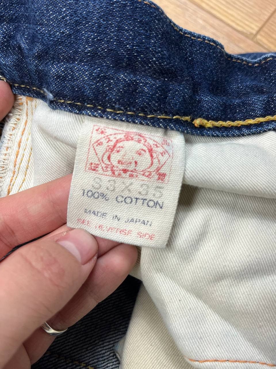 Evisu 00’s EVISU JAPAN VINTAGE BAGGY SEAGUL RED DAICOCK JEANS Size US 33 - 8 Thumbnail