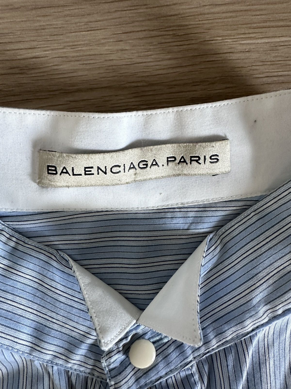 Balenciaga Vintage Balenciaga Wingtip Collar Shirt Size US M / EU 48-50 / 2 - 6 Thumbnail