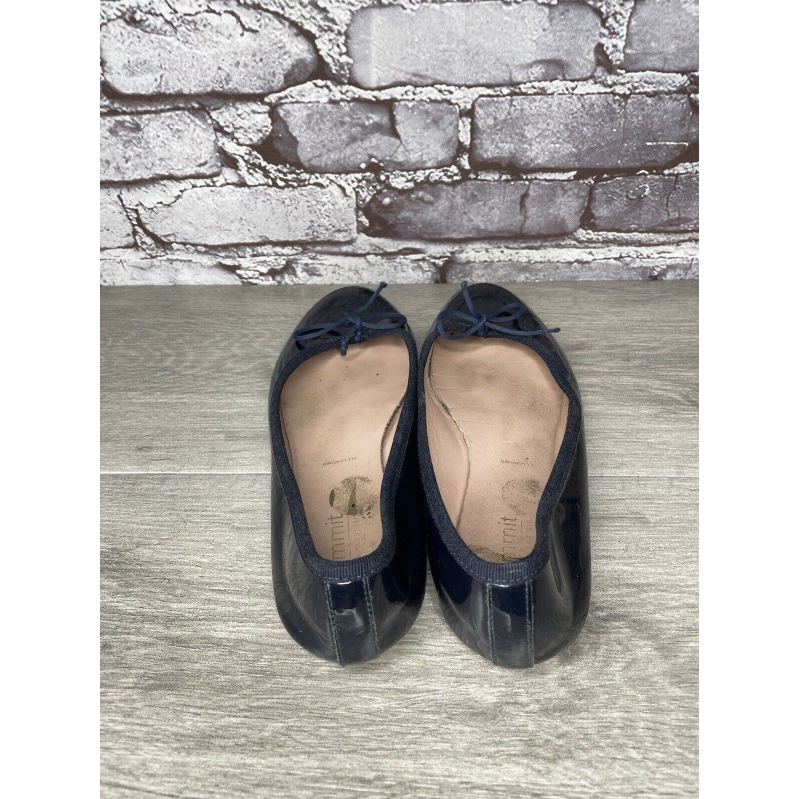 Summit Clothing Summit White Mountain Navy Blue Patent Bow Ballet Flats Wome Size US 8.5 / IT 38.5 - 4 Thumbnail