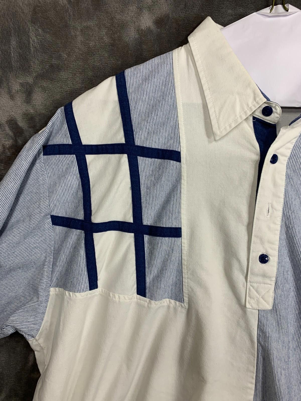 Designer Vintage Wentworth SS Polo Pocket Shirt Stripes (#113) Size US XL / EU 56 / 4 - 3 Thumbnail