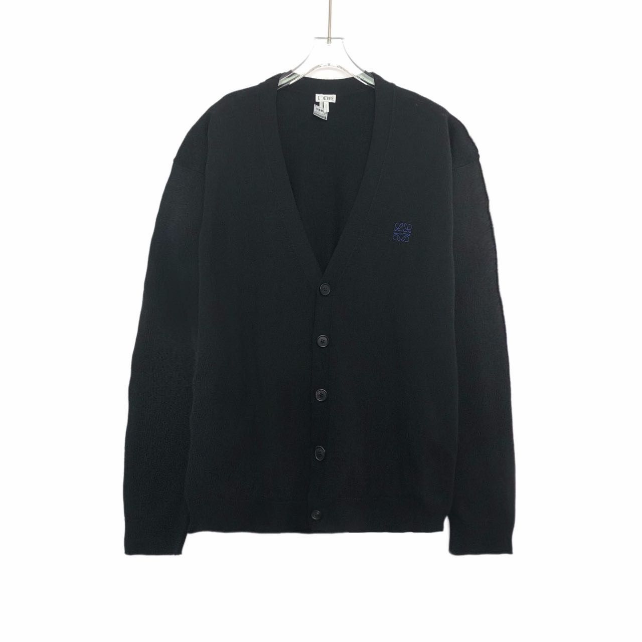 Loewe Loewe V-neck Loose Long Sleeve Knitwear Men Black K26WX Size US M / EU 48-50 / 2 - 1 Thumbnail