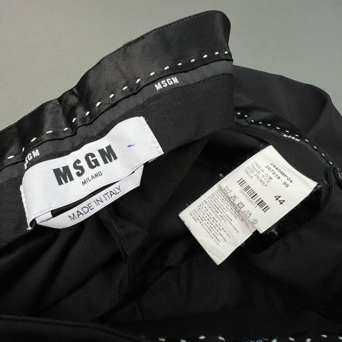 MSGM MSGM HAUNTED Pleated Virgin Wool Trousers Size US 30 / EU 46 - 11 Thumbnail