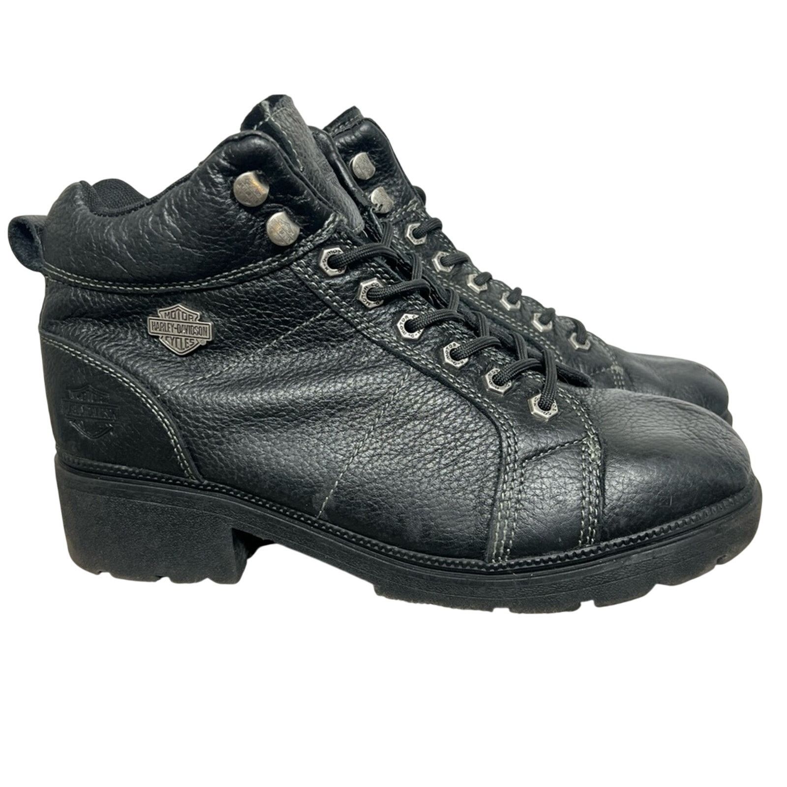 Harley Davidson Harley Davidson Womens Tyler 4-Inch Lace Chukka Boots Black Size US 11 / IT 41 - 2 Thumbnail