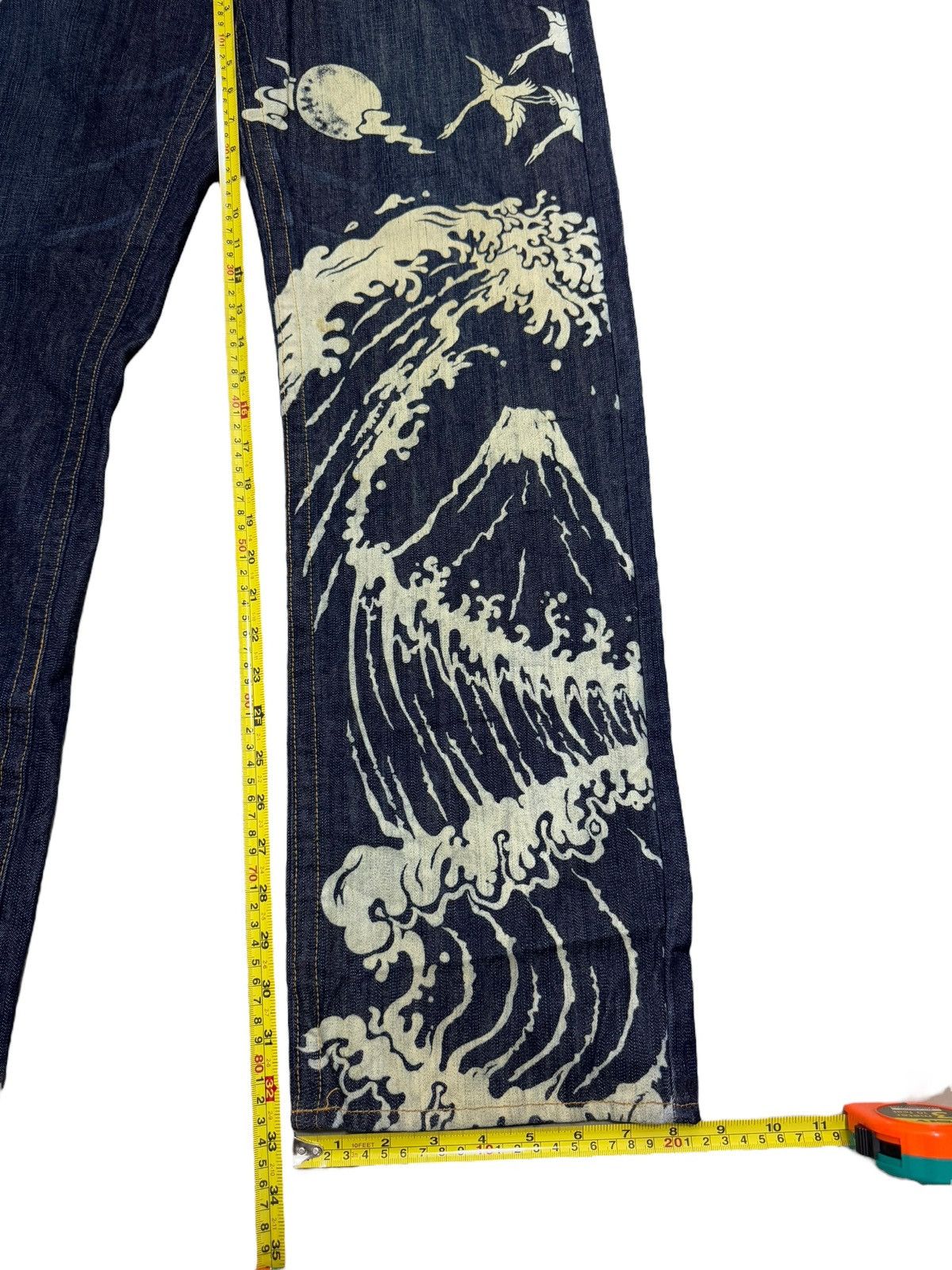 Japanese Brand RARE DENIM KARAKURI TAMASHII JAPAN SIGNATURE DENIM CULTURE Size US 35 - 8 Thumbnail