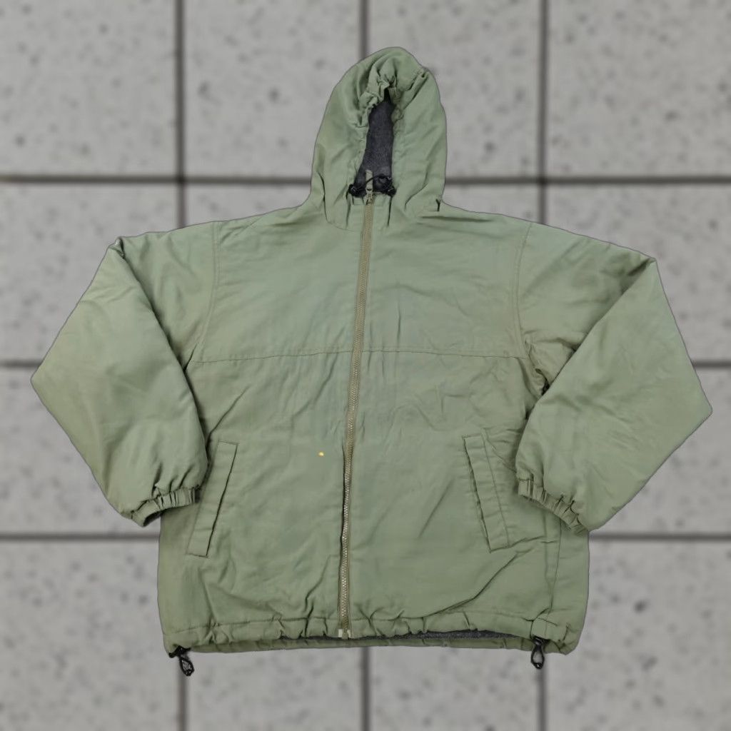 Vintage Duluth Jacket Mens M Green Fleece Lined Zip Windbreaker Bomber Coat Utility Work Jacket Size US M / EU 48-50 / 2 - 1 Thumbnail