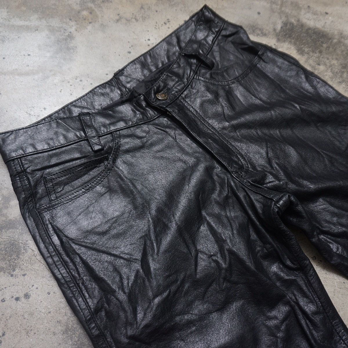 Genuine Leather × Japanese Brand × Leather Horn work Genuine Leather Pant Size US 30 / EU 46 - 3 Thumbnail