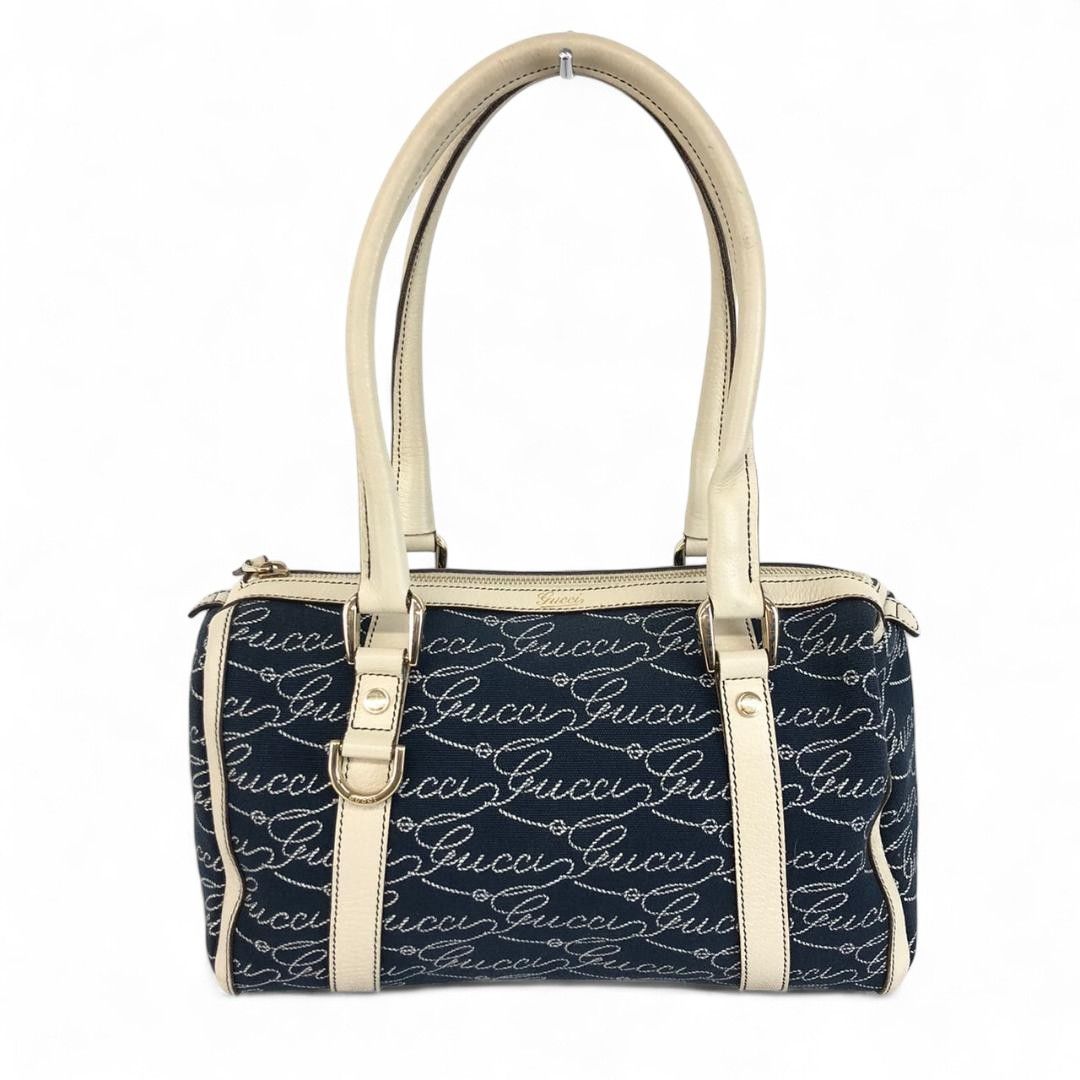 Gucci Gucci - Navy Monogram Handbag Shoulder Bag Blue Size ONE SIZE - 2 Thumbnail