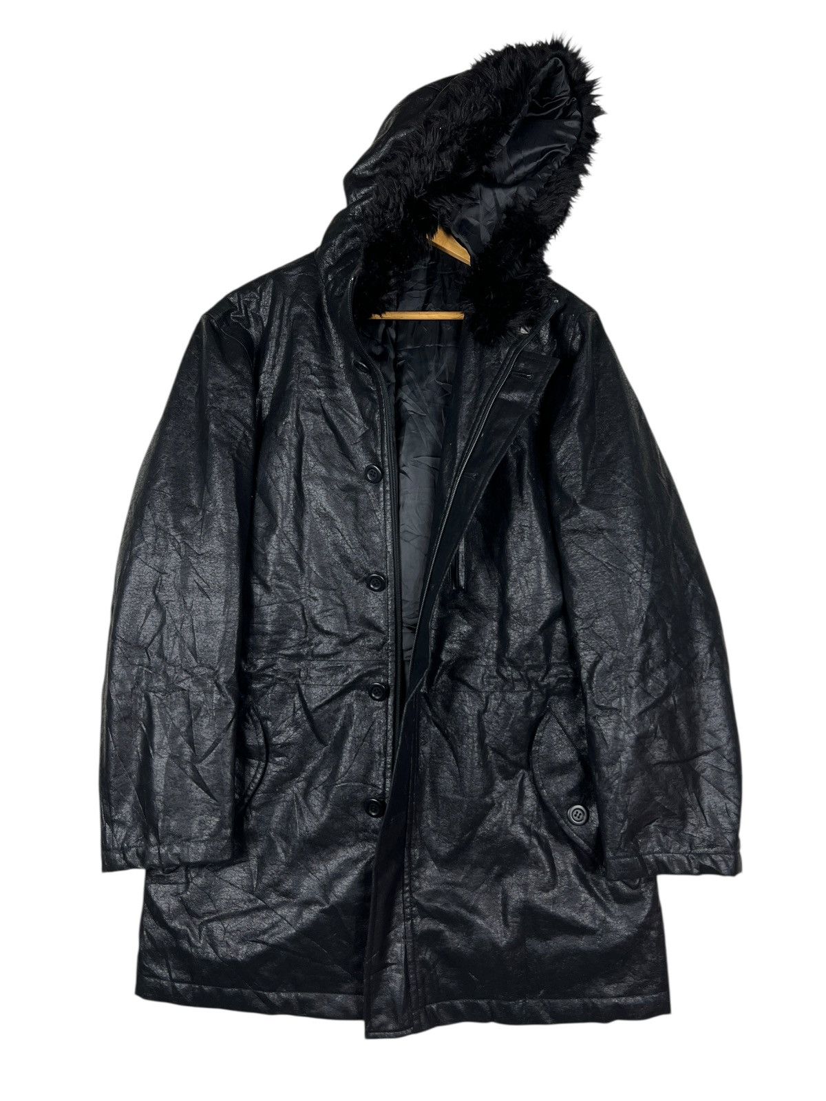 Comme Ca Ism 🔥 Comme ca Ism Faux Fur Trim Coated Jacket Size US M / EU 48-50 / 2 - 7 Thumbnail