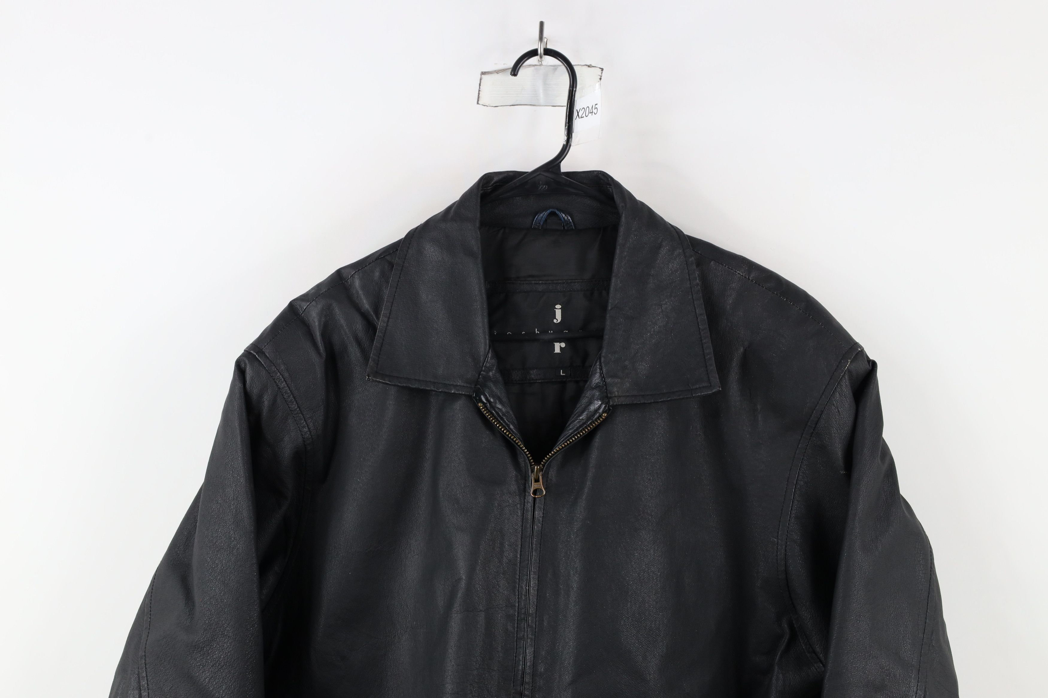 Vintage Vintage 90s Streetwear Button Back Leather Jacket Black Size US L / EU 52-54 / 3 - 2 Thumbnail