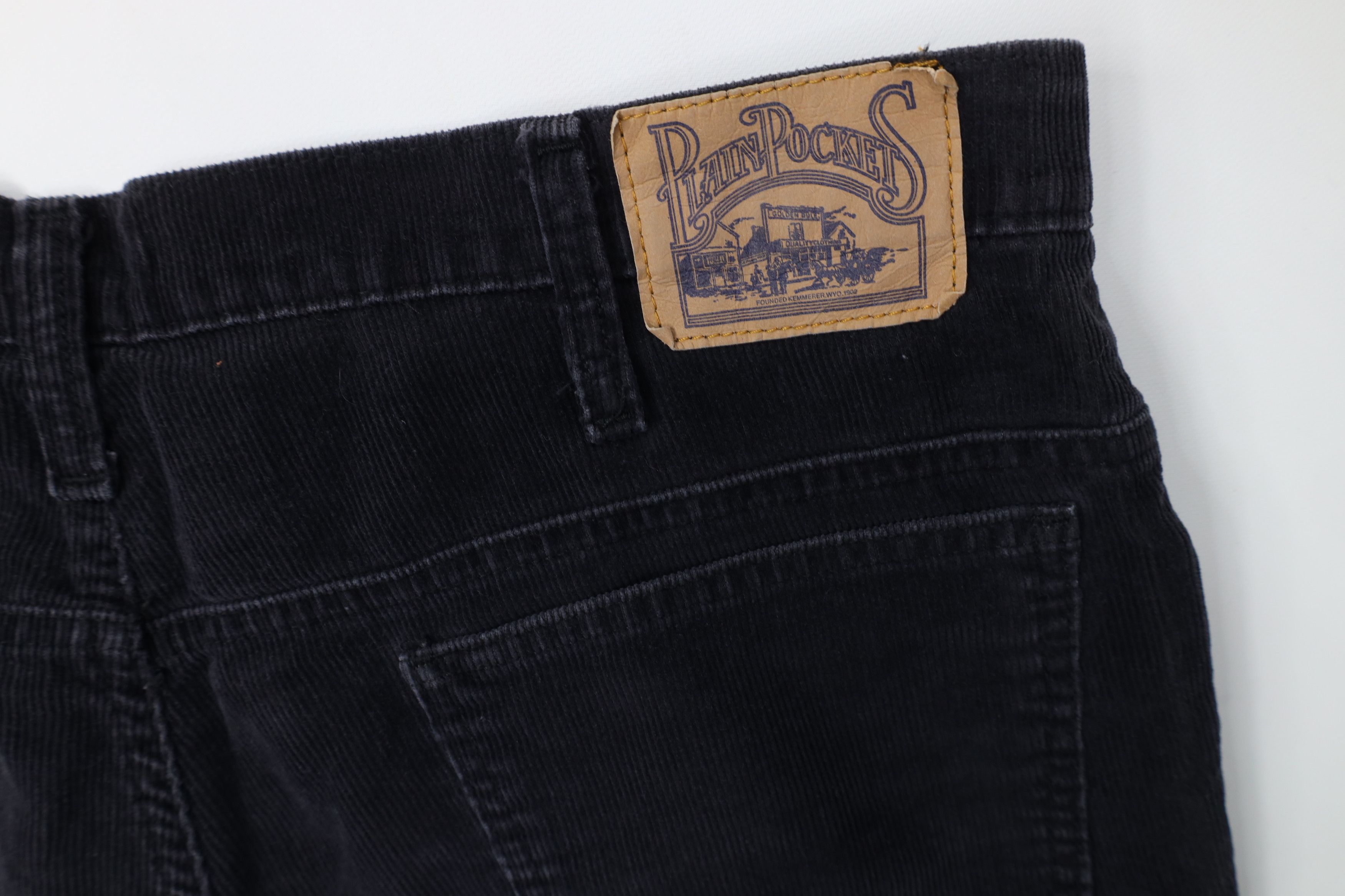 Vintage Vintage 70s Streetwear Wide Leg Corduroy Pants Dark Blue USA Size US 38 / EU 54 - 12 Thumbnail