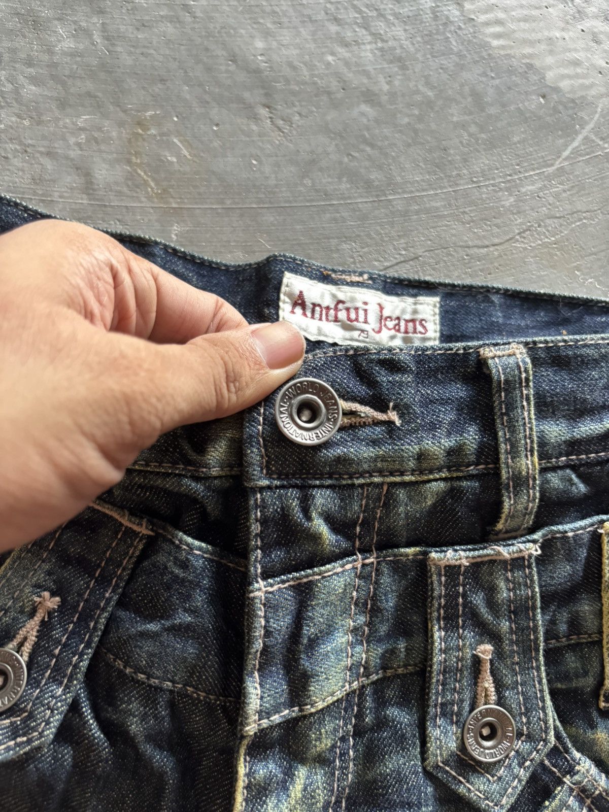 Hysteric Glamour ANTFUI double waist japanese rusty crazy sick washed punk Size US 30 / EU 46 - 3 Thumbnail