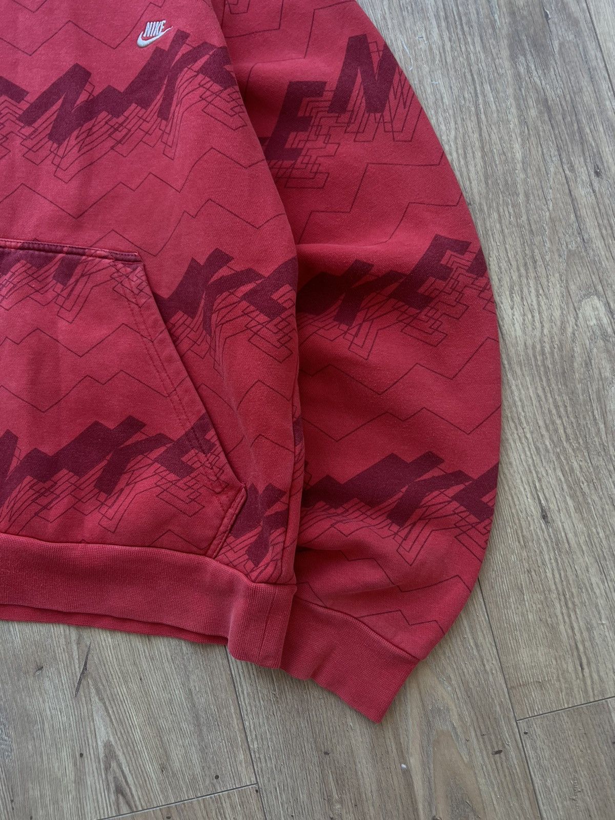 Nike 00’s NIKE MONOGRAM Y2K RARE BOXY HOODIE SWOOSH LOGO Size US S / EU 44-46 / 1 - 3 Thumbnail