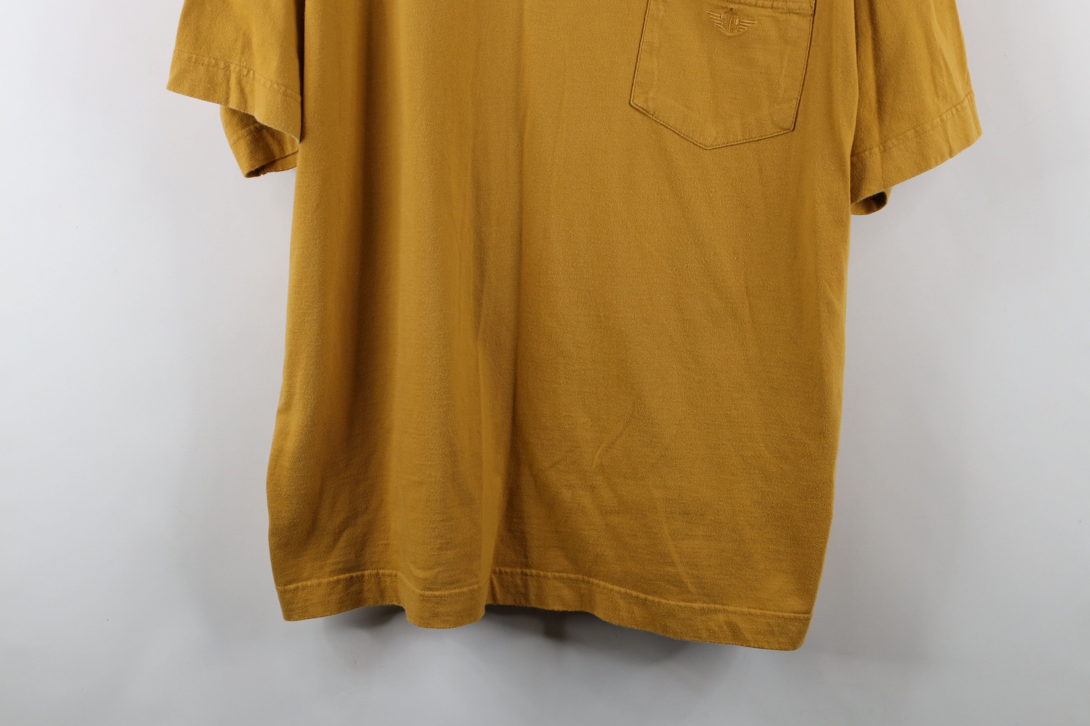 Vintage Vintage 90s Streetwear Fit Pocket T-Shirt Yellow Cotton Size US XL / EU 56 / 4 - 3 Thumbnail