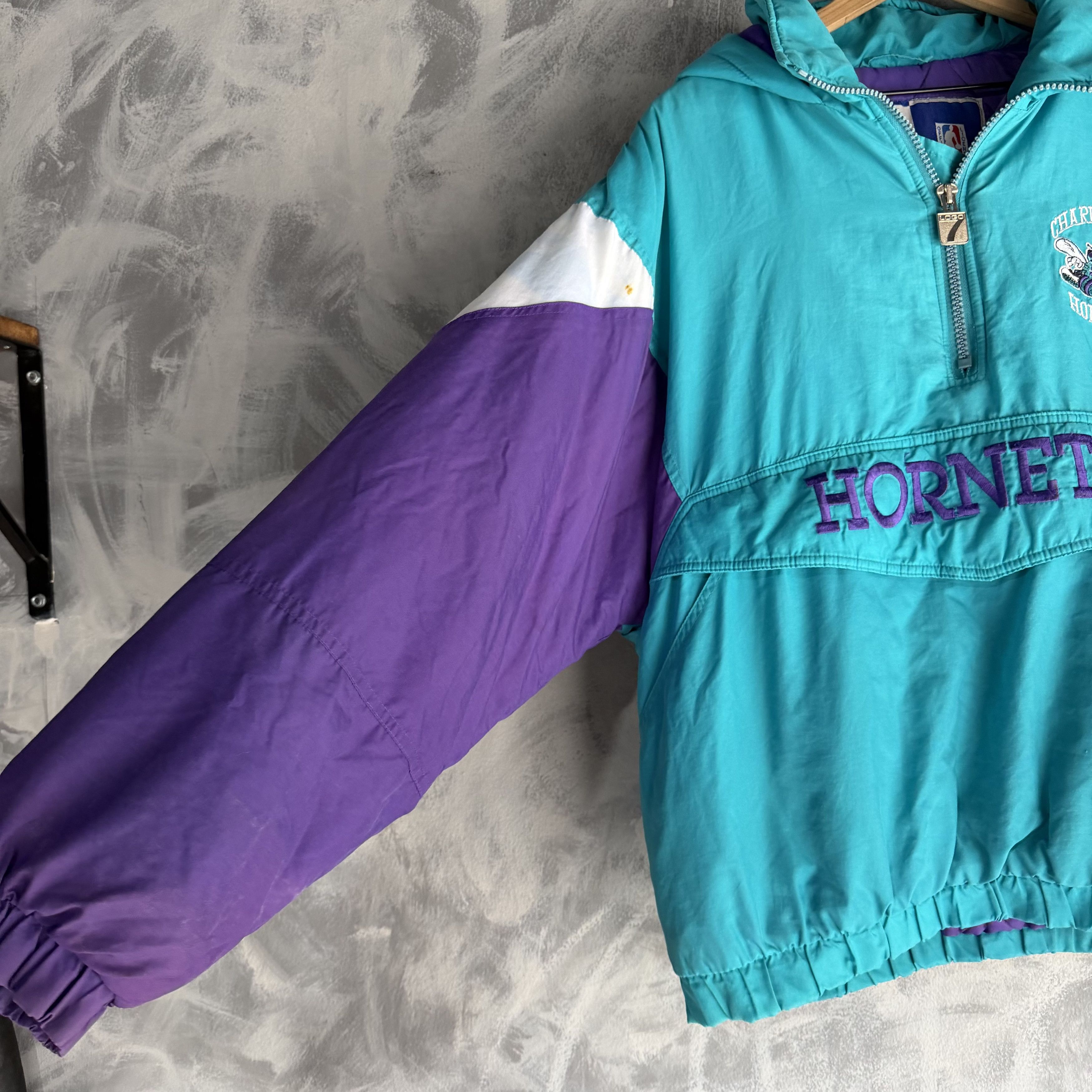 Logo 7 Logo 7 Charlotte Hornets Pullover 1/4 Zip Jacket Embroidered Size US L / EU 52-54 / 3 - 3 Thumbnail