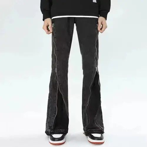 Japanese Brand × Jean High street handsome wide-leg jeans with zipper design Size US 32 / EU 48 - 1 Thumbnail