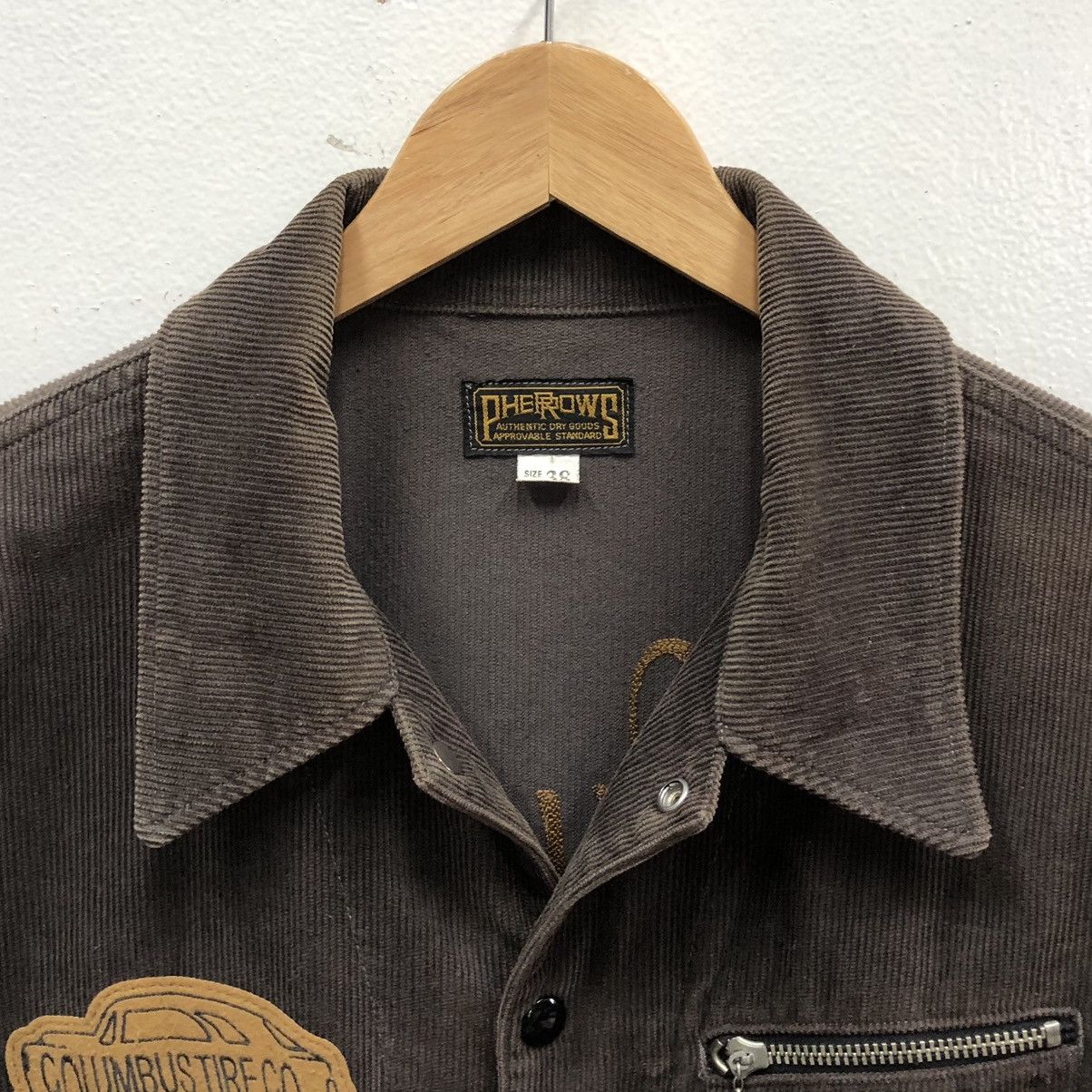 Vintage PHERROW 13W-PEJ Fellows Corduroy Burgundy Snap Button Jacket Size US M / EU 48-50 / 2 - 20 Thumbnail