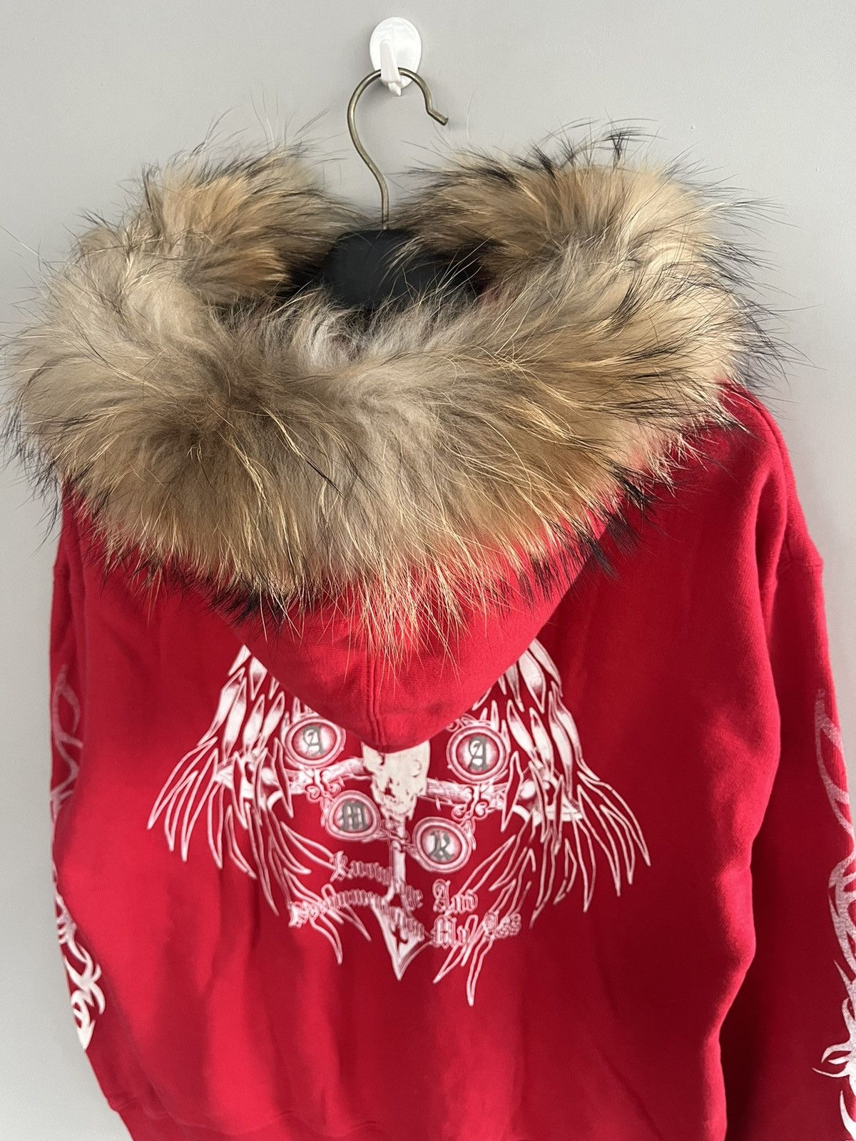 If Six Was Nine JAPANESE KARMA SEDITIONARIES GOTHIC POEM FUR HOODIE PUNK Size US M / EU 48-50 / 2 - 8 Thumbnail