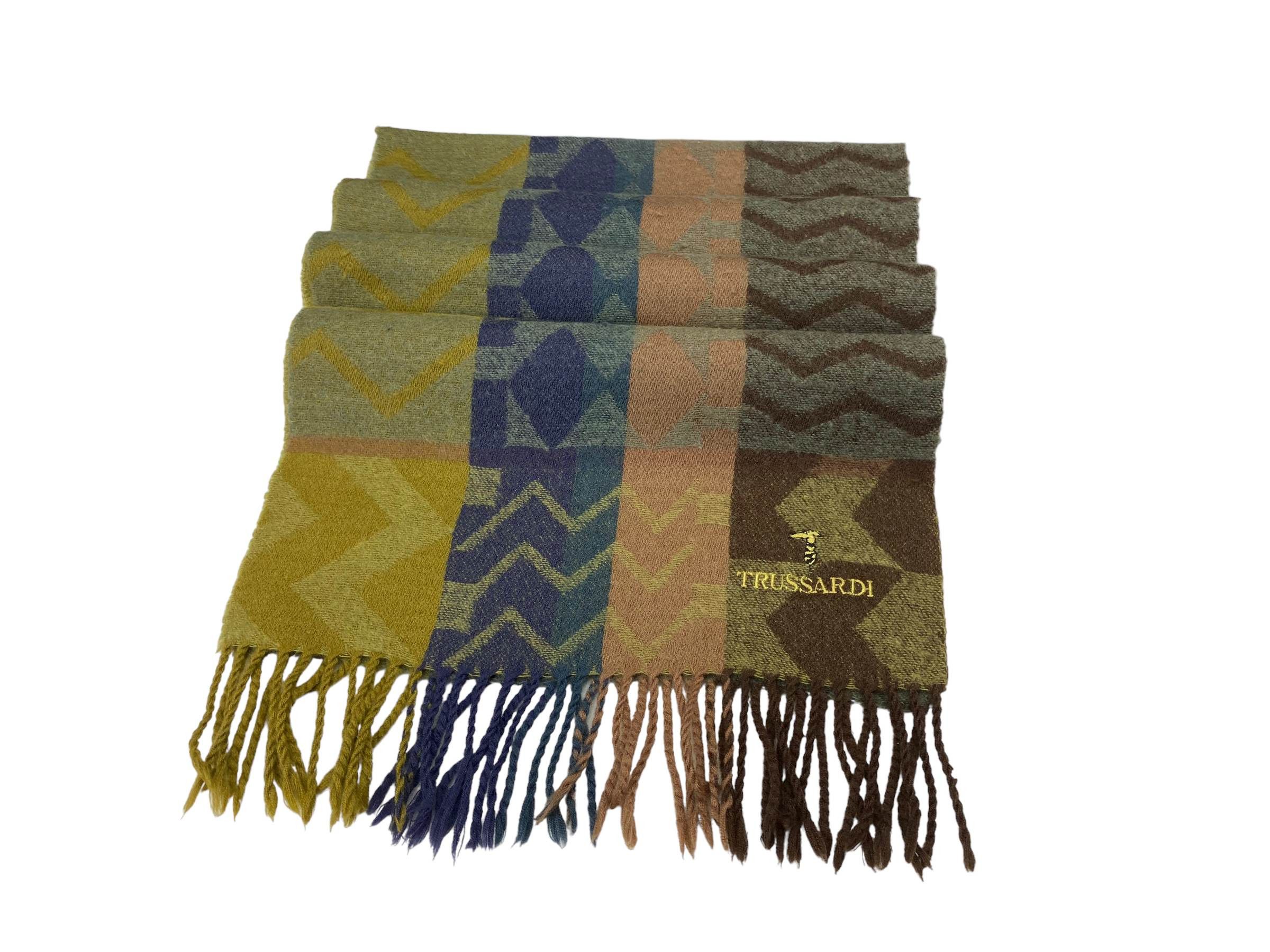 Trussardi Vintage Trussardi Wool & Silk Scarf Italian Designer Size ONE SIZE - 9 Thumbnail
