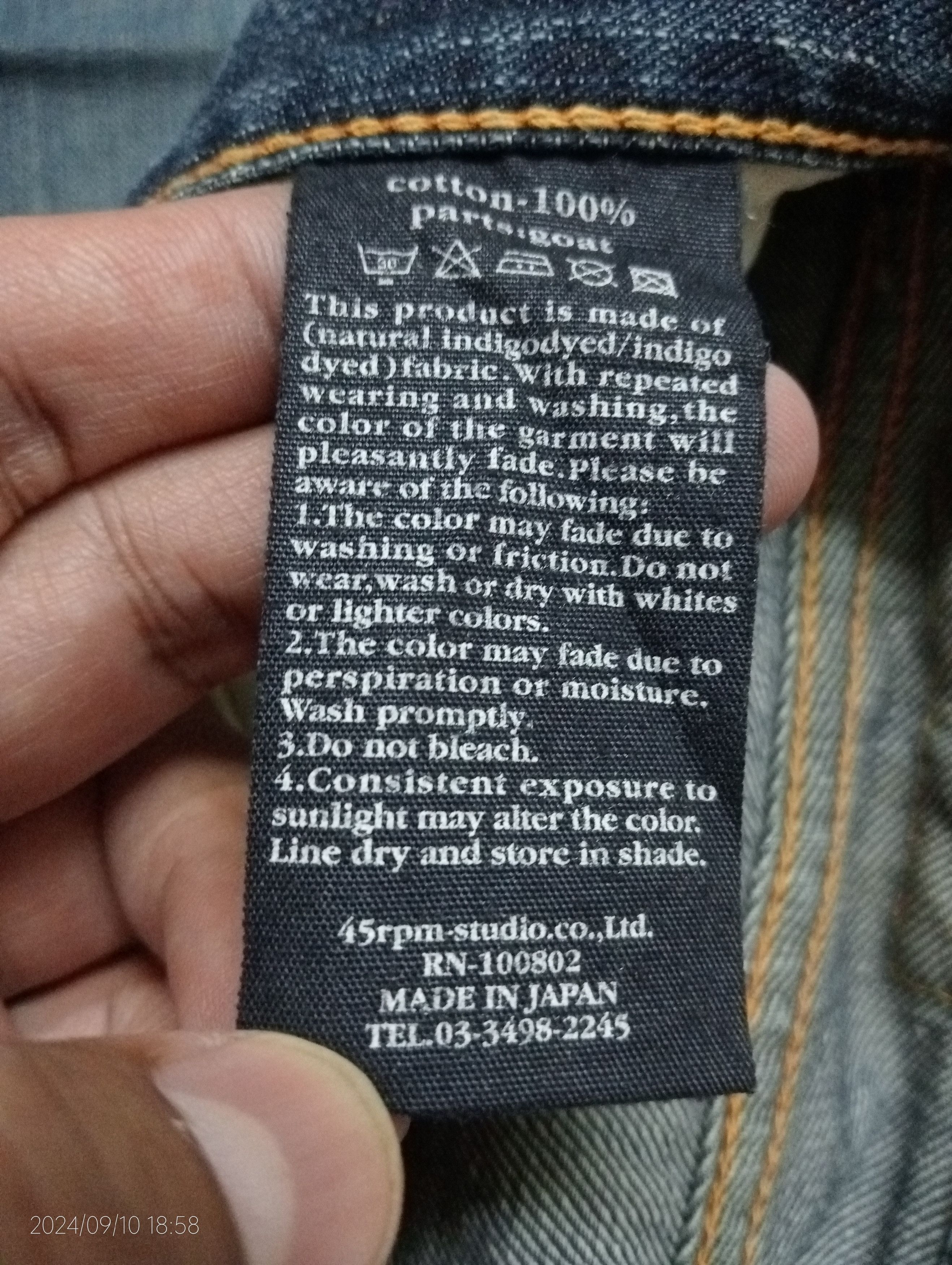 45rpm Vintage 45RPM Jeans Made in Japan Size US 30 / EU 46 - 18 Thumbnail
