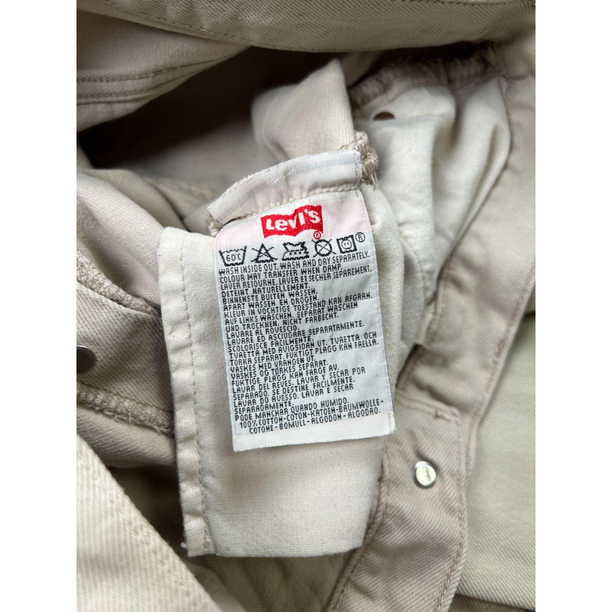 Levi's Levi’s 501 Made In USA Beige Denim Jeans Pants (Y0894) Size US 36 / EU 52 - 11 Thumbnail