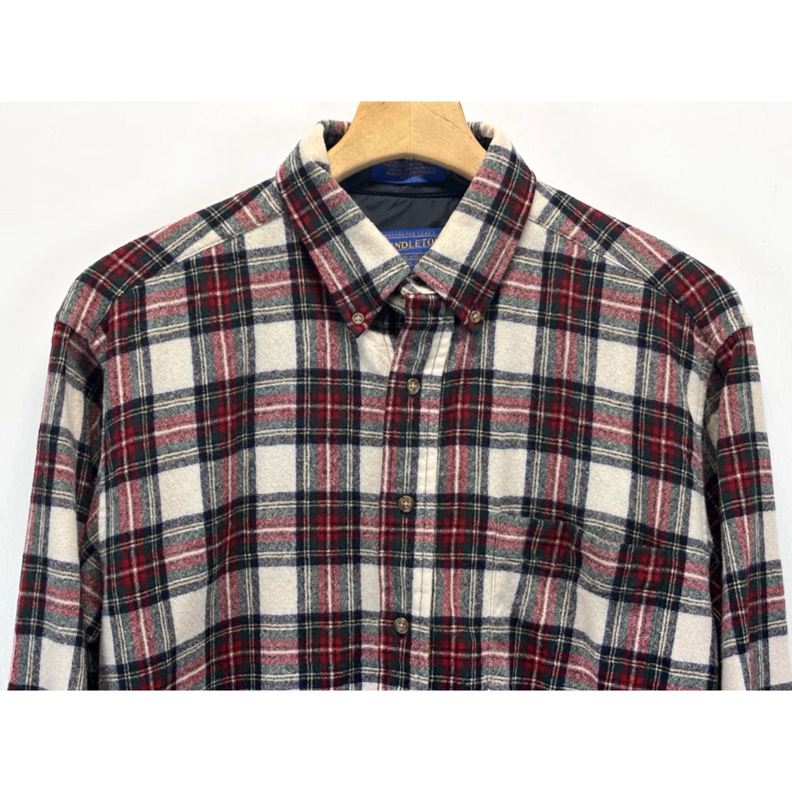 Pendleton Pendleton Wool Shirt Mens Medium Multicolor Plaid Button-Up Long Sleeve Size 40R - 2 Thumbnail