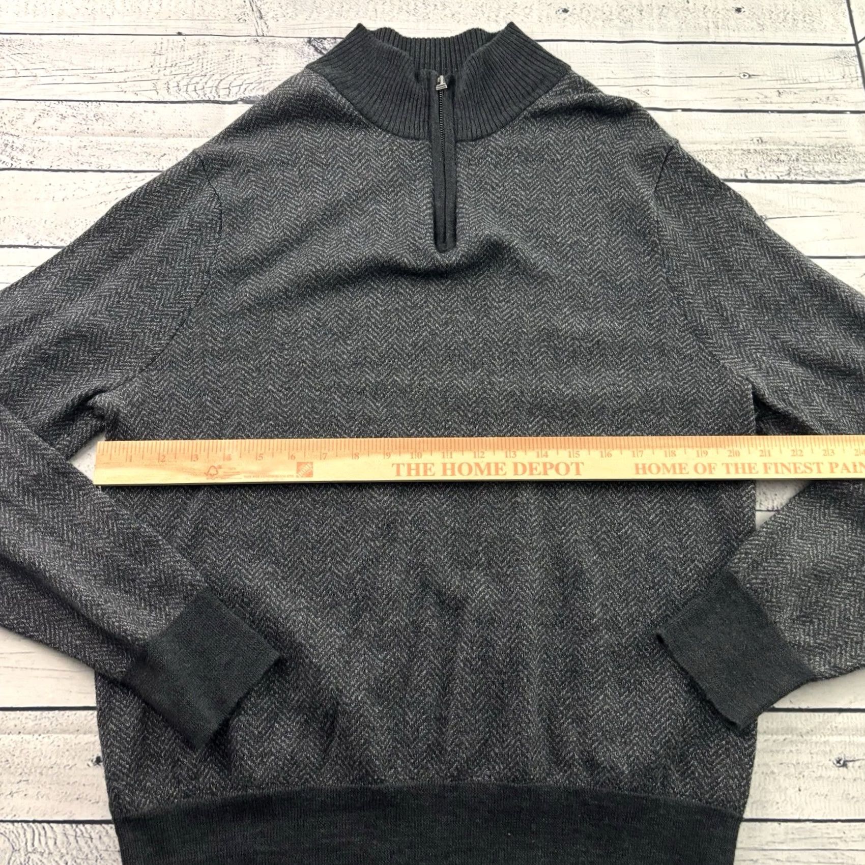 Bonobos Bonobos Slim Merino Wool 1/4 Zip Pullover Sweater Men's XL Gray Shirt Size US XL / EU 56 / 4 - 3 Thumbnail