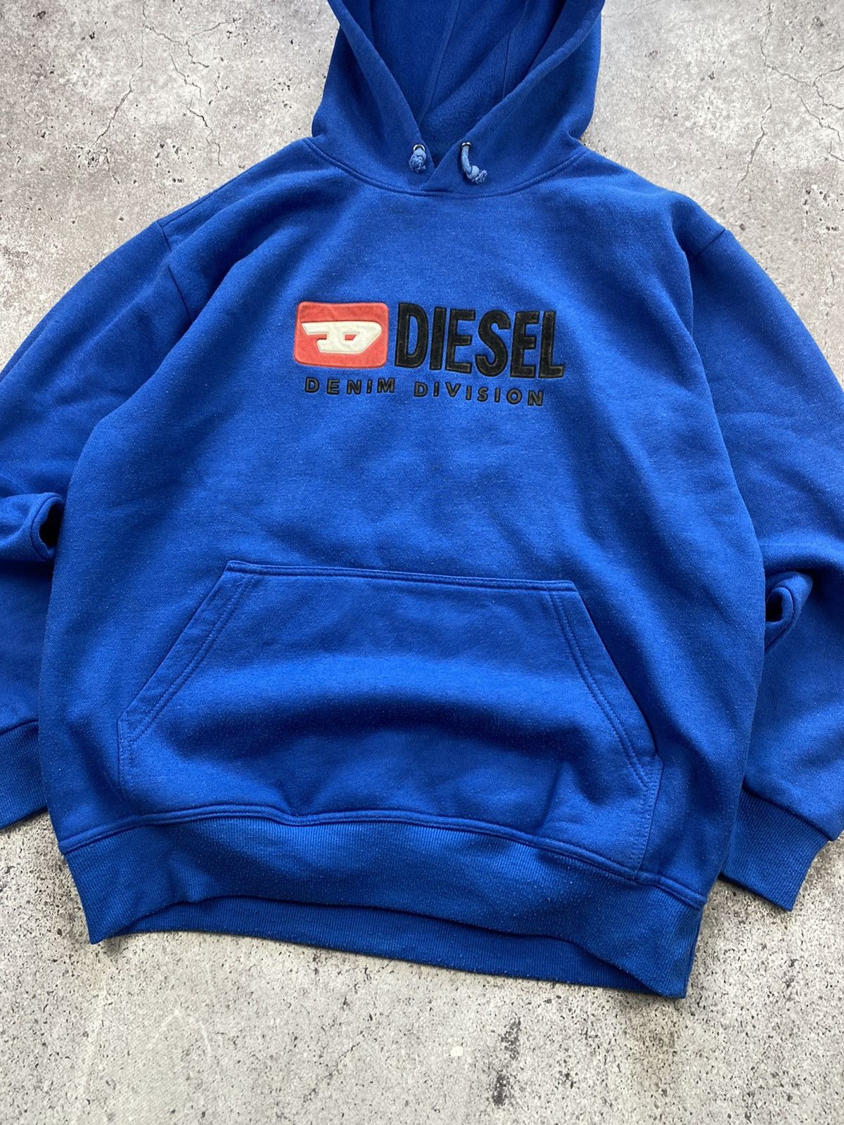 Diesel × Vintage Vintage Diesel Denim Division Y2K 00s Boxy Hoodie Hype Rare Size US L / EU 52-54 / 3 - 2 Thumbnail