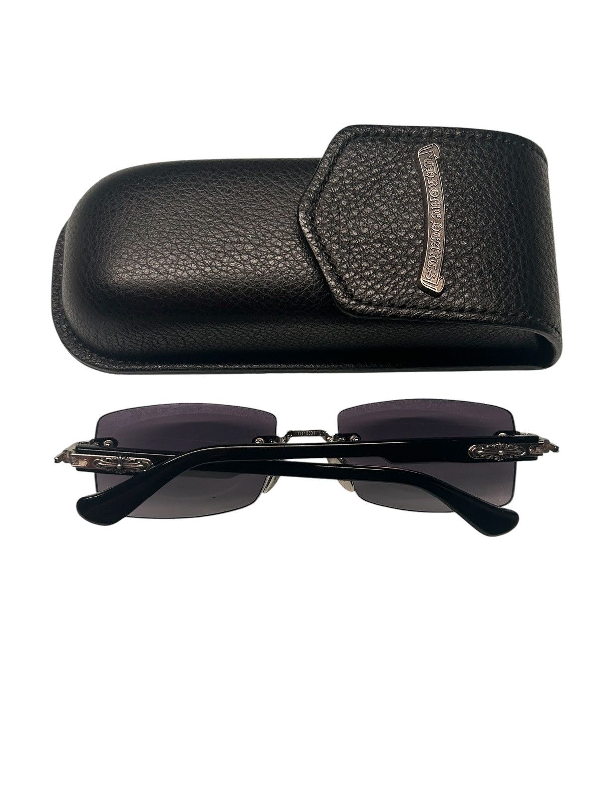 Chrome Hearts Chrome Hearts Deep 2 Black Silver Sunglasses Size ONE SIZE - 1 Thumbnail