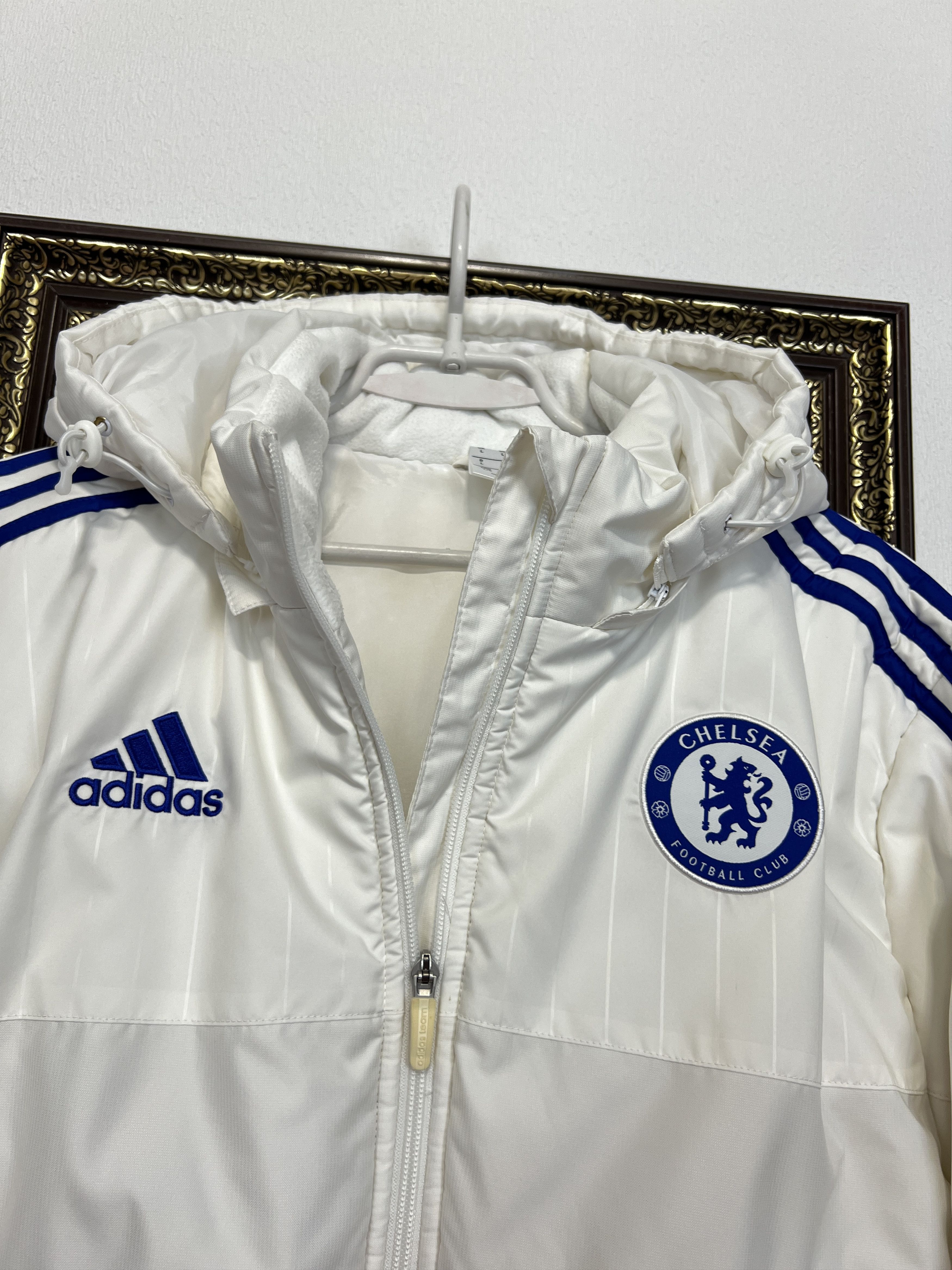 Adidas Chelsea Football Padded Jacket Hooded Soccer Track Top Size US L / EU 52-54 / 3 - 3 Thumbnail